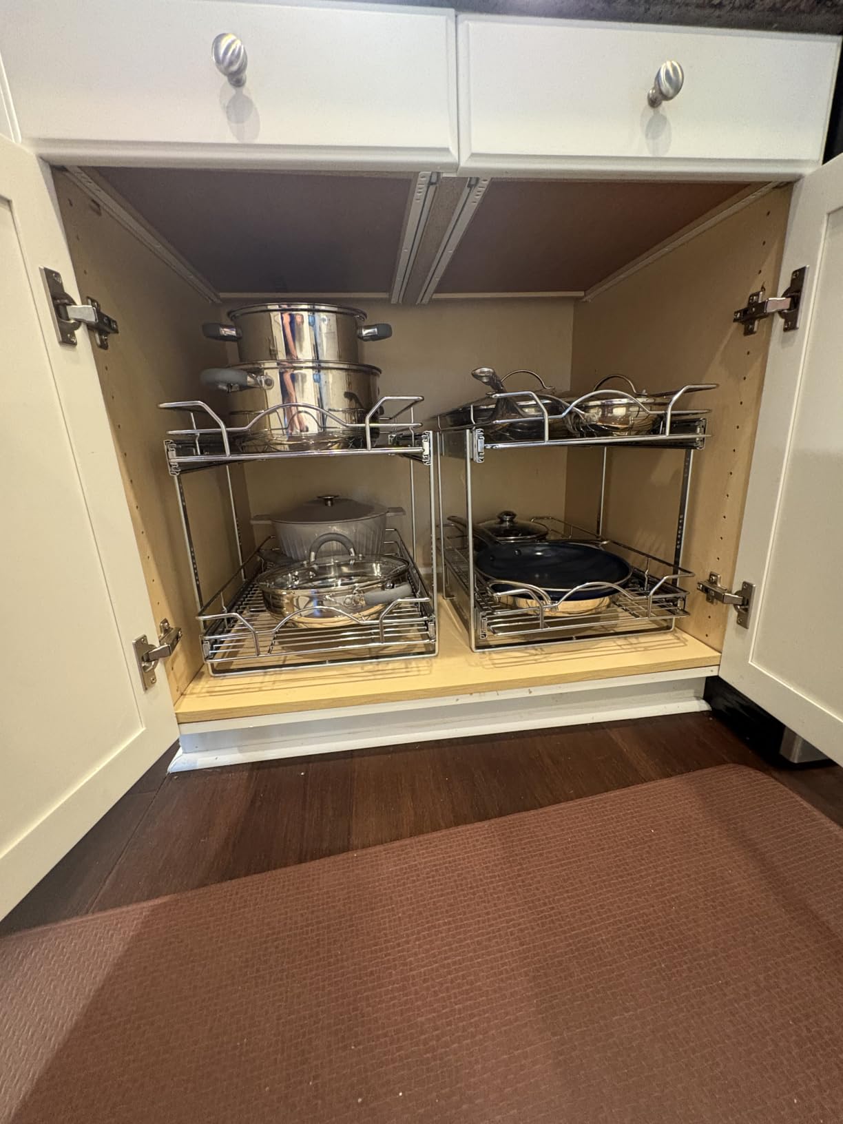 OCG 2 Tier Pull Out Cabinet Organizer (15.5