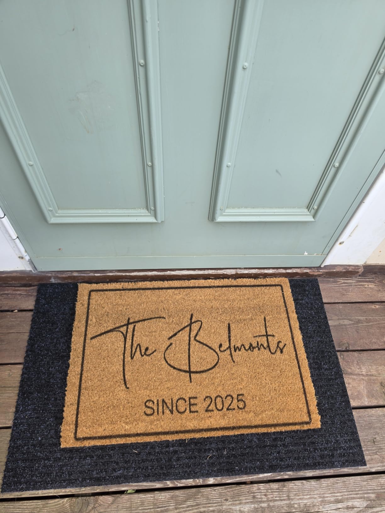 Personalized Doormat with Family Name & 6 Designs, 18