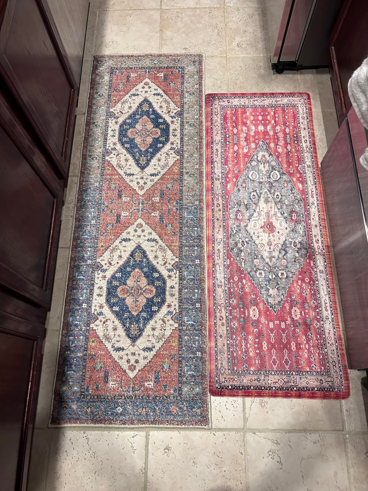 Collive Boho Kitchen Rugs Sets of 2 Fall Kitchen Mats for Floor Waterproof customer photo 1