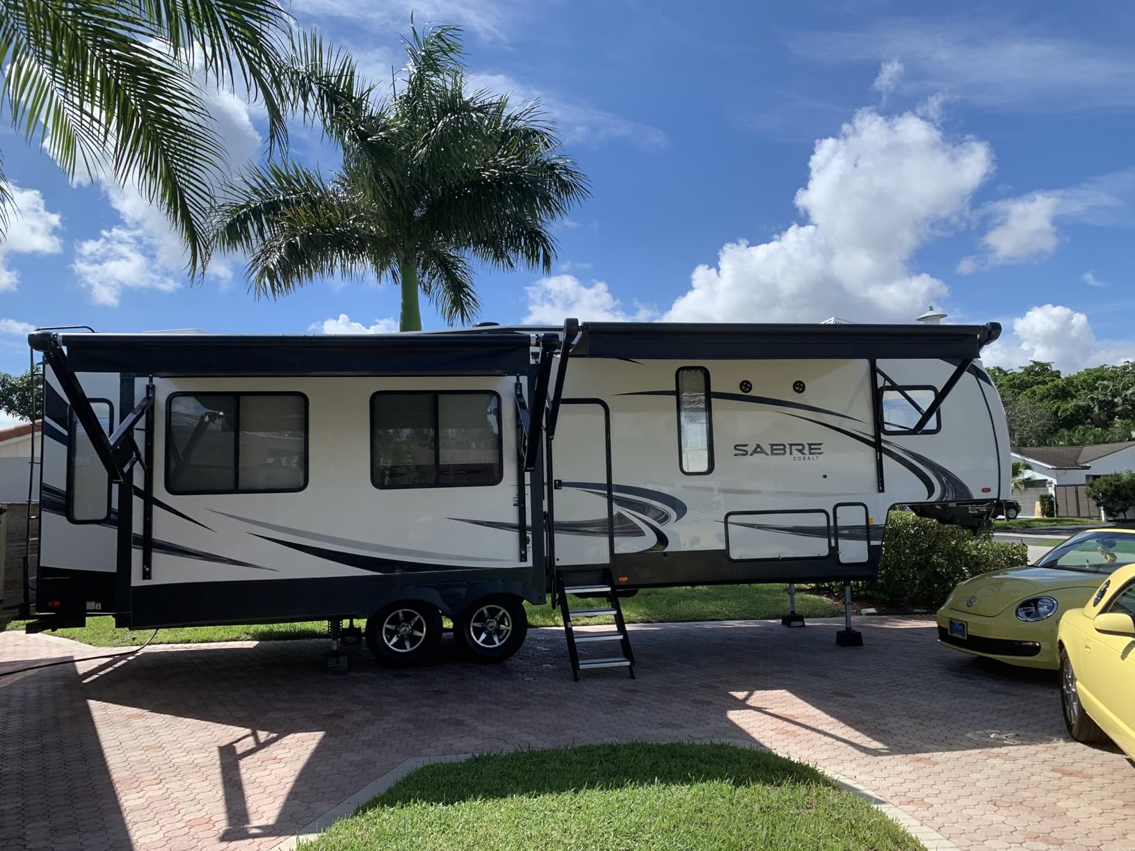 Black Electric Power RV Awning Frame and Fabric Assemblies Full Set for RV,5th Wheel,Travel Trailers,Toy Haulers,and Motorhome RV Trailer Awning for Home or Camper (18Feet, Black Solid) customer photo 1