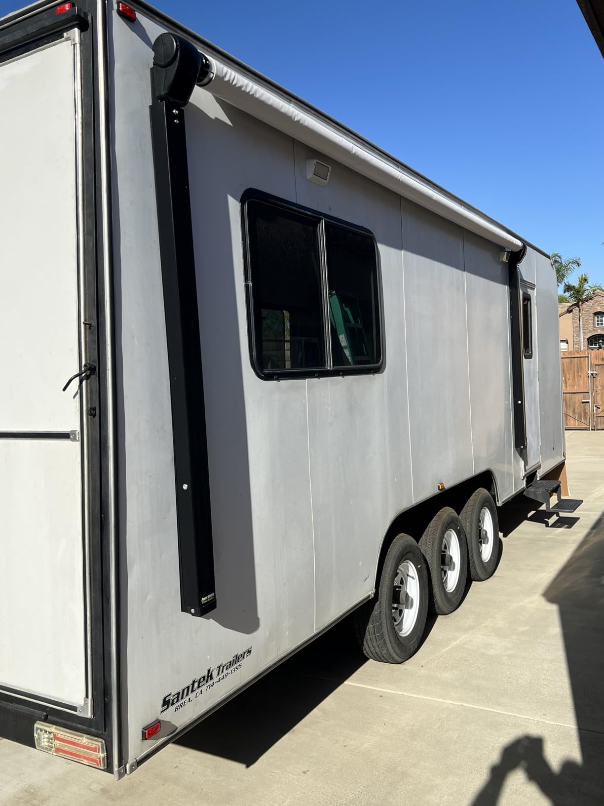 Black Electric Power RV Awning Frame and Fabric Assemblies Full Set for RV,5th Wheel,Travel Trailers,Toy Haulers,and Motorhome RV Trailer Awning for Home or Camper (18Feet, Black Solid) customer photo 2