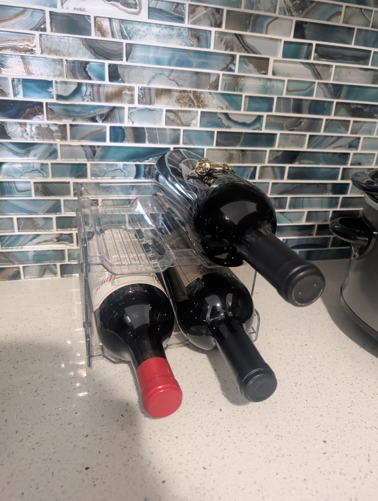 Lifewit Stackable Wine Rack for Cabinet, Plastic Refrigerator Wine Holder customer photo 2