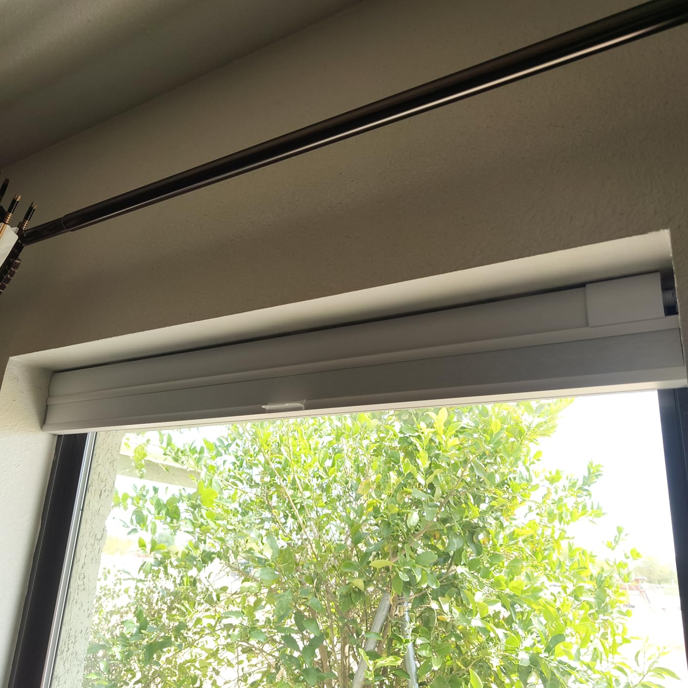 Boolegon No Drill No Tools Cellular Shades TDBU,White,Custom Size customer photo 1