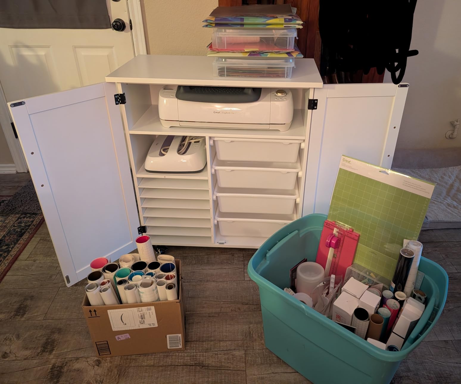 GDLF Craft Cart Compatible with Cricut, Rolling Storage Cabinet customer photo 1