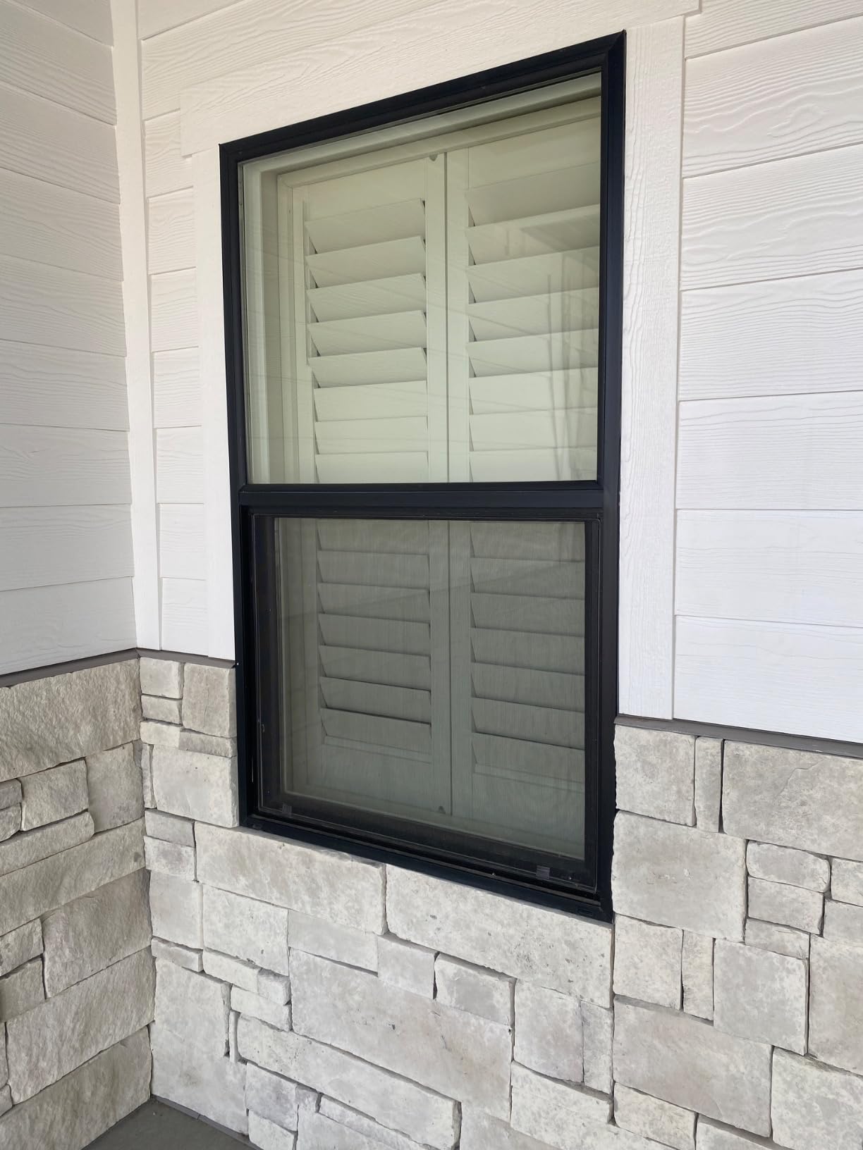 SHUTTER WORKS Wood Plantation Shutters for Interior Windows | Painted Wood Shutters | Shades of White & Gray | Fully Customizable customer photo 2