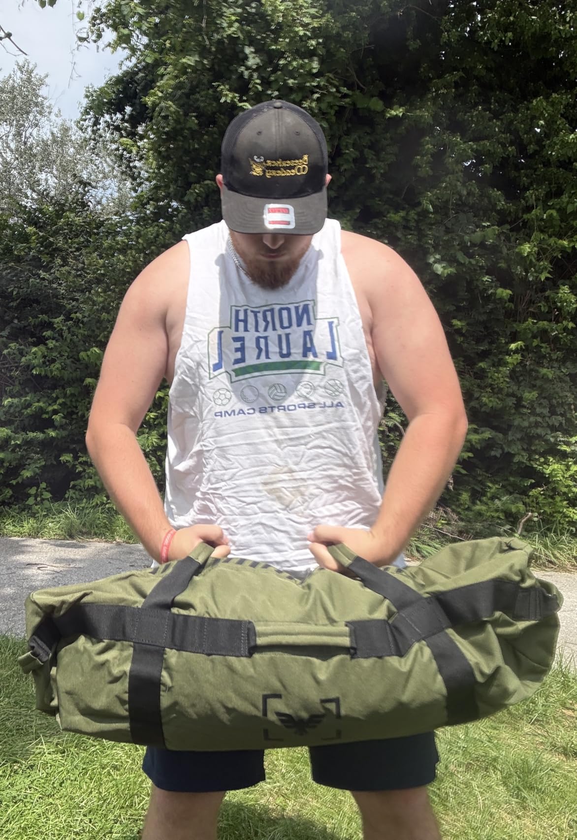 Elite Sports Workout Sandbag for Versatile, Intensive Core Muscles Fitness, Strength Training with Strategic Handle Placement (Unfilled) customer photo 2