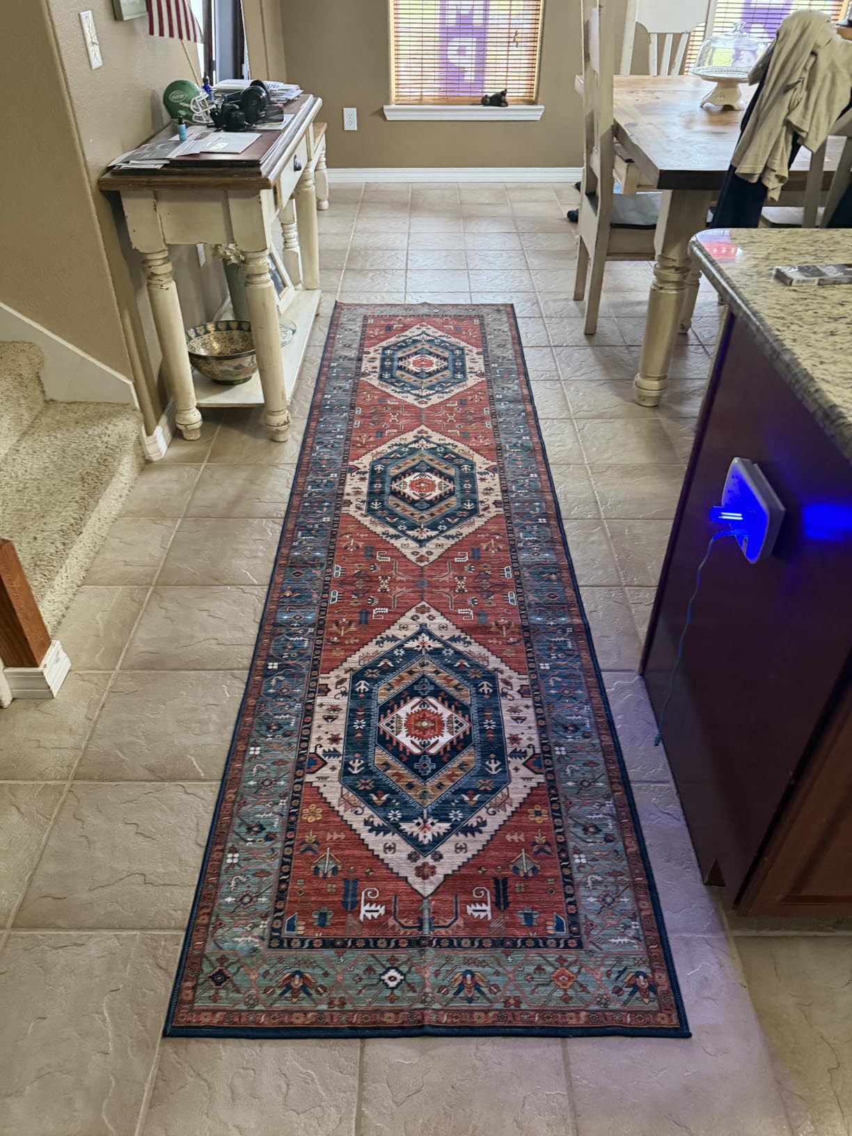 SERISSA 5x7 Washable Non Slip Boho Area Rug for Living Room,Rust customer photo 1
