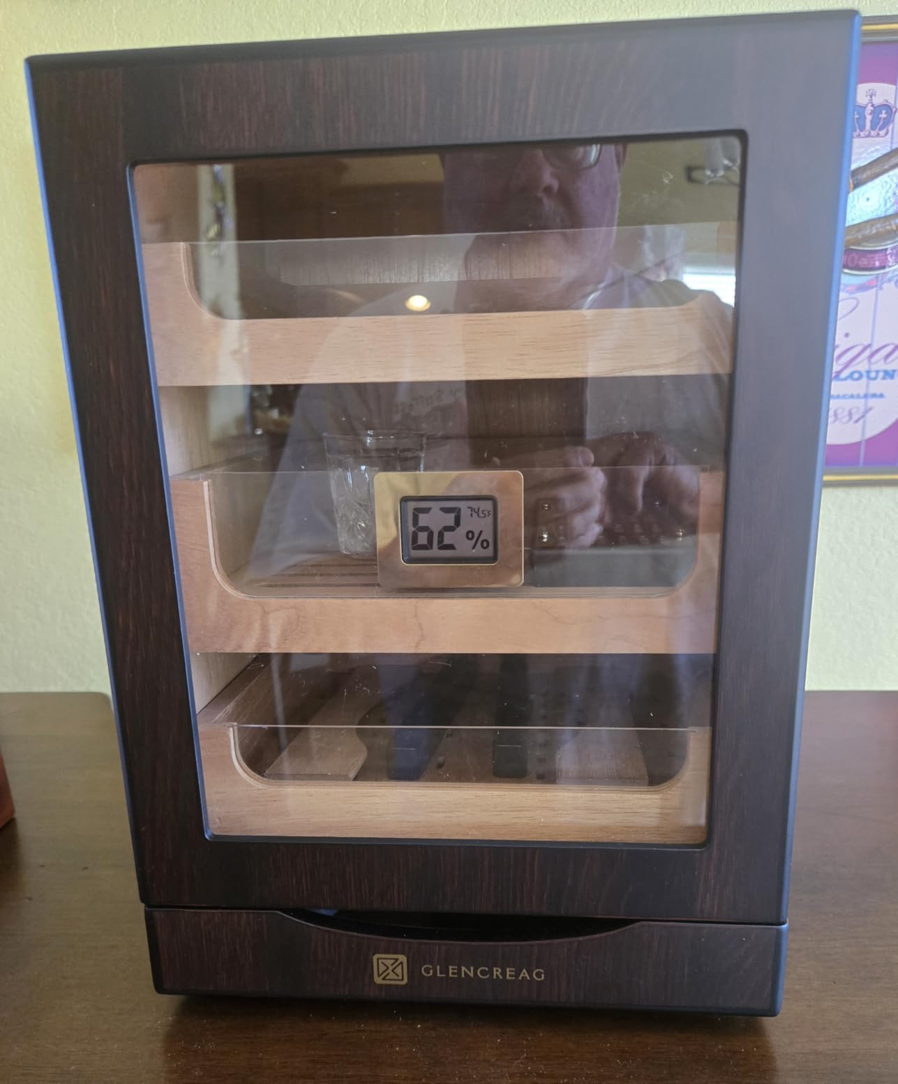 GLENCREAG Cigar Humidor Cabinet for 150 Cigars, Spanish Cedar Lining customer photo 2