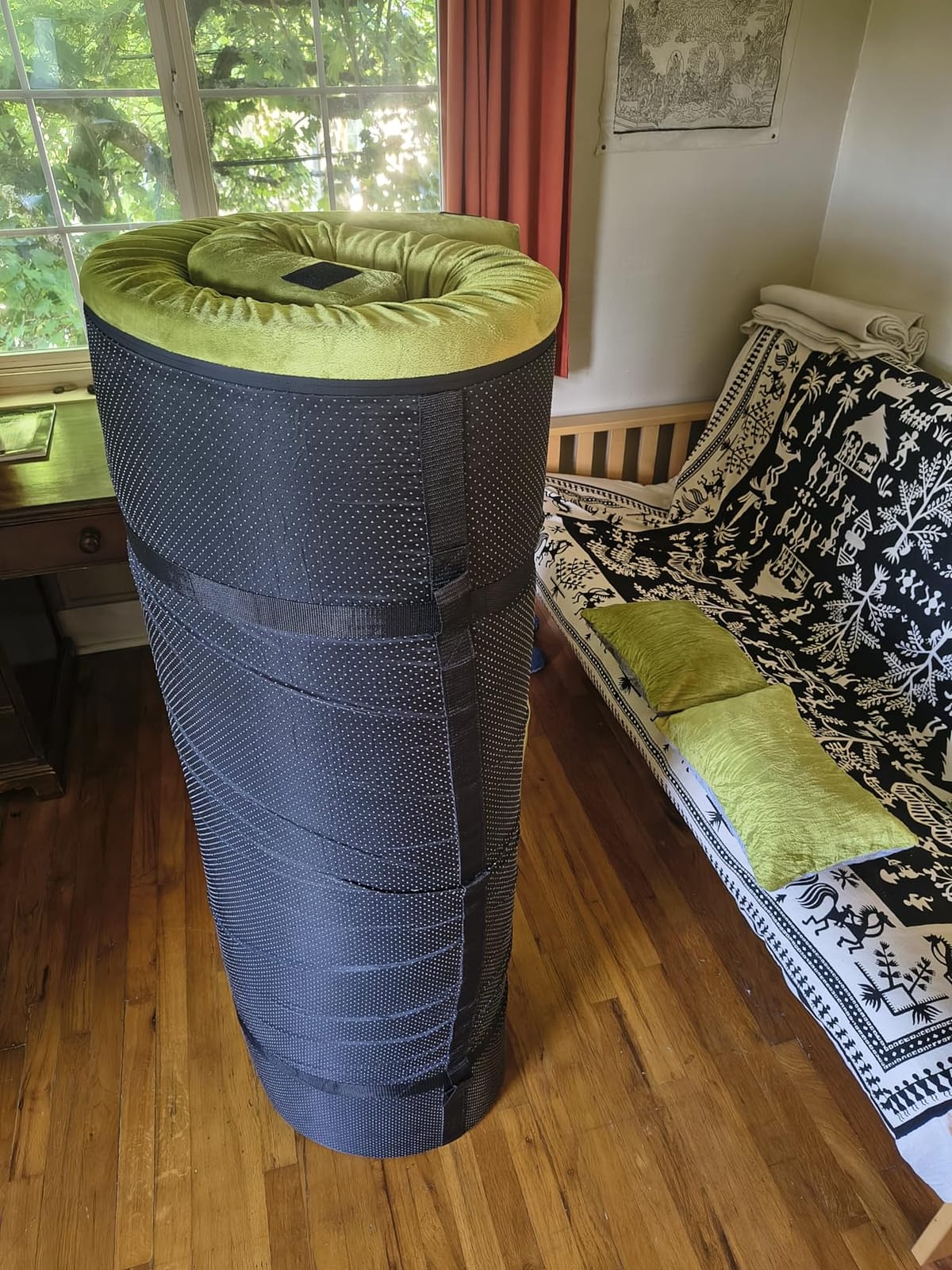 Memory Foam Camping Mattress, Extra Thick 4 Inch Dual Layer Sleeping Pad customer photo 2