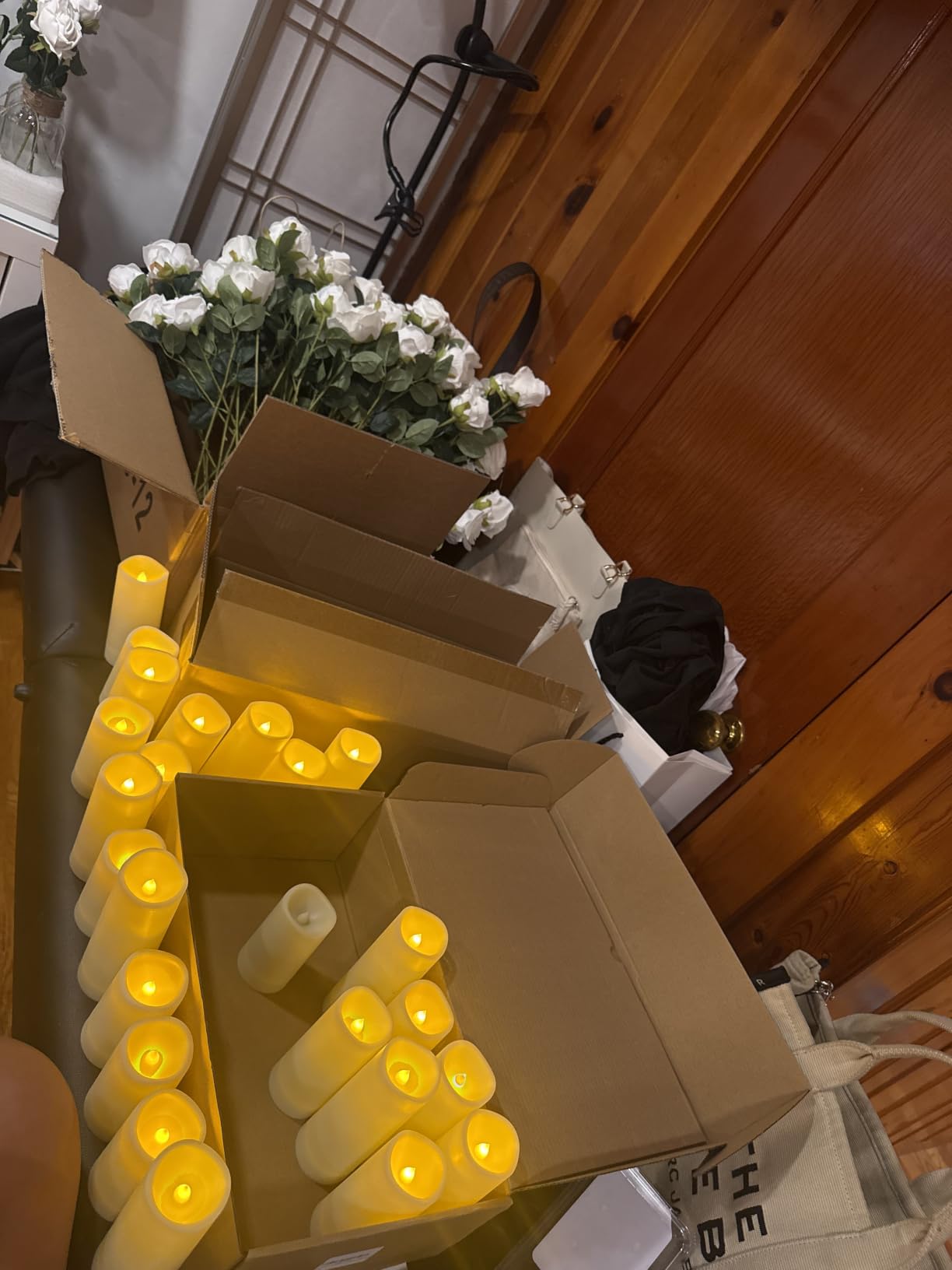 YOROXRG Set of 24 Waterproof Outdoor Flameless Candles, LED Candles with 4 Remote and Timer,(H 4