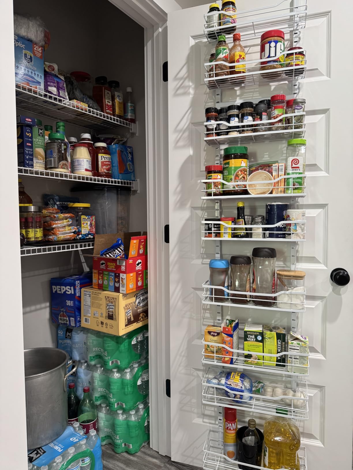 Eastherry Over The Door Pantry Organizer，9-Tier Over The Door Organizer with Adjustable Basket，Metal Hanging Pantry Organizers and Storage for Kitchen, Back of Door Seasoning Rack customer photo 1