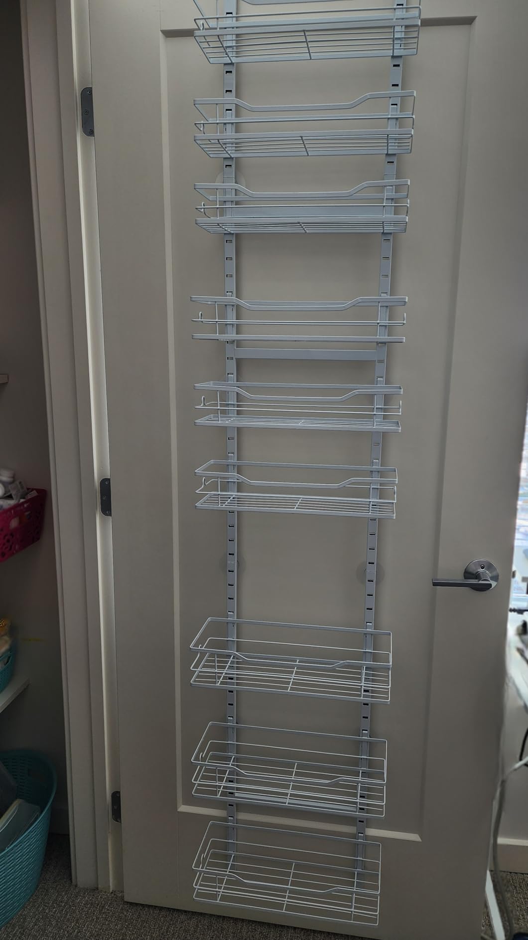Eastherry Over The Door Pantry Organizer，9-Tier Over The Door Organizer with Adjustable Basket，Metal Hanging Pantry Organizers and Storage for Kitchen, Back of Door Seasoning Rack customer photo 2