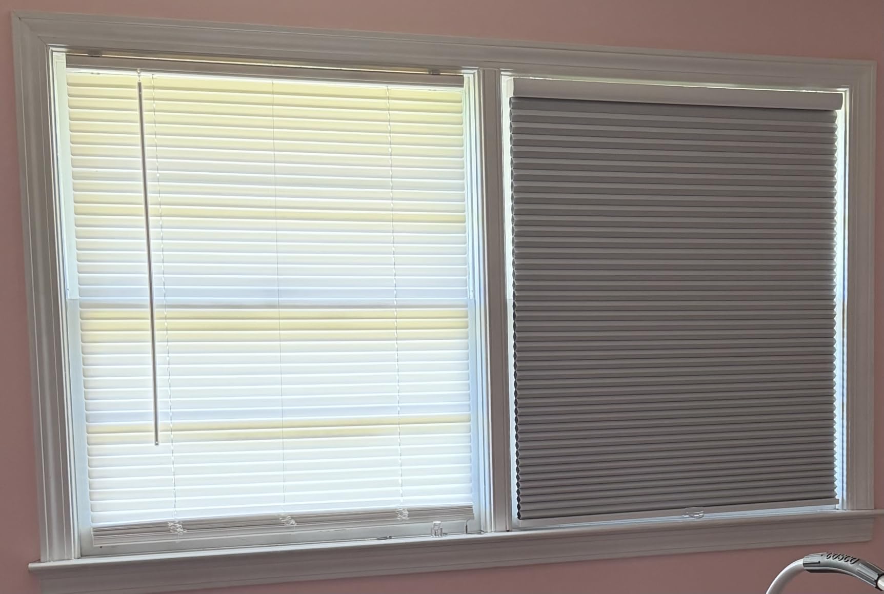 MYshade Custom Cordless Blackout Cellular Shades for Windows, Honeycomb Window Shades with Thermal Insulation, Child & Pet Safe Room Darkening Shade, Easy Install, Custom Size, White customer photo 1