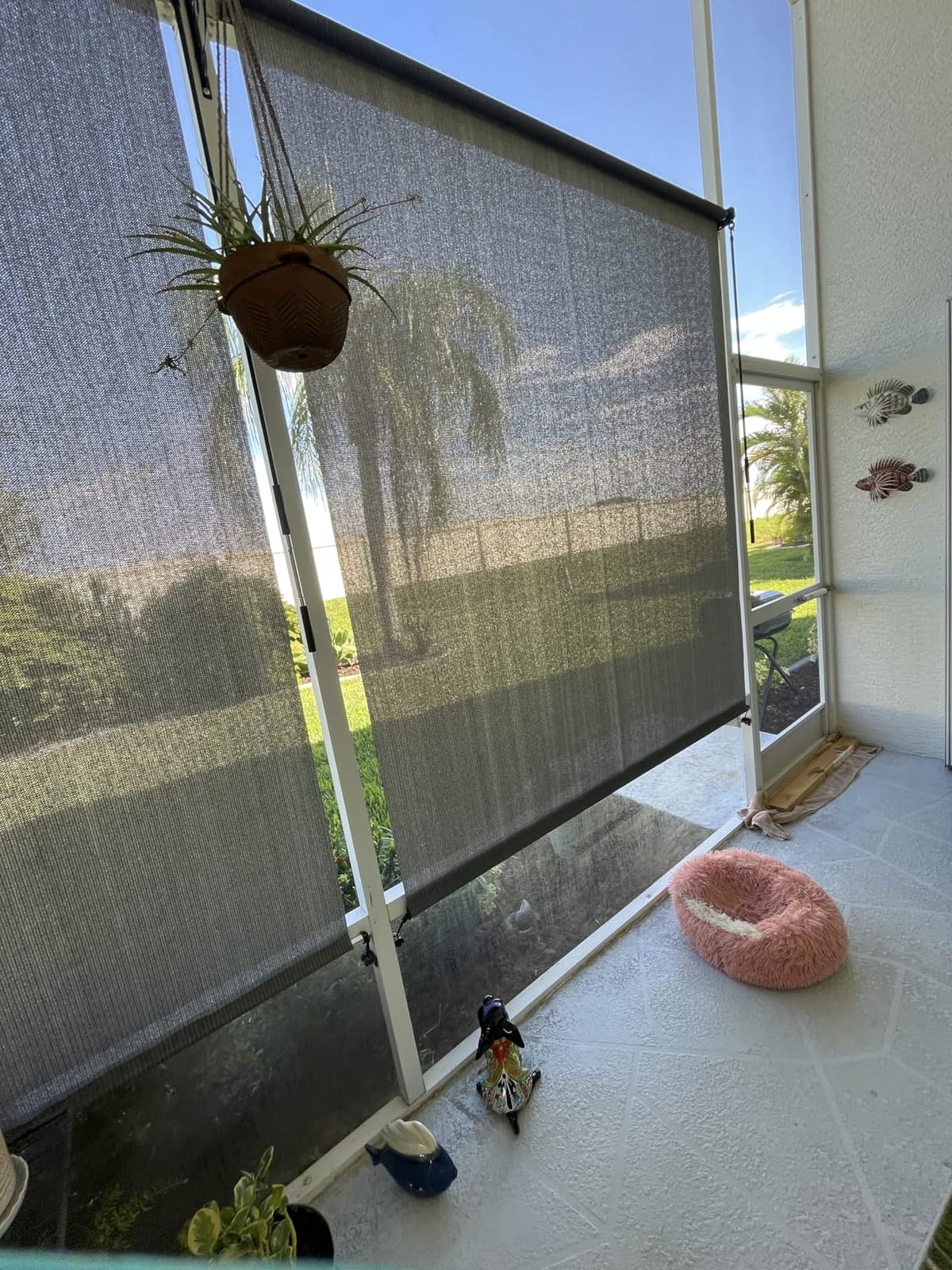 KANAGAWA Outdoor Roller Shade for Patio 8' W X 8' H, Mocha customer photo 1