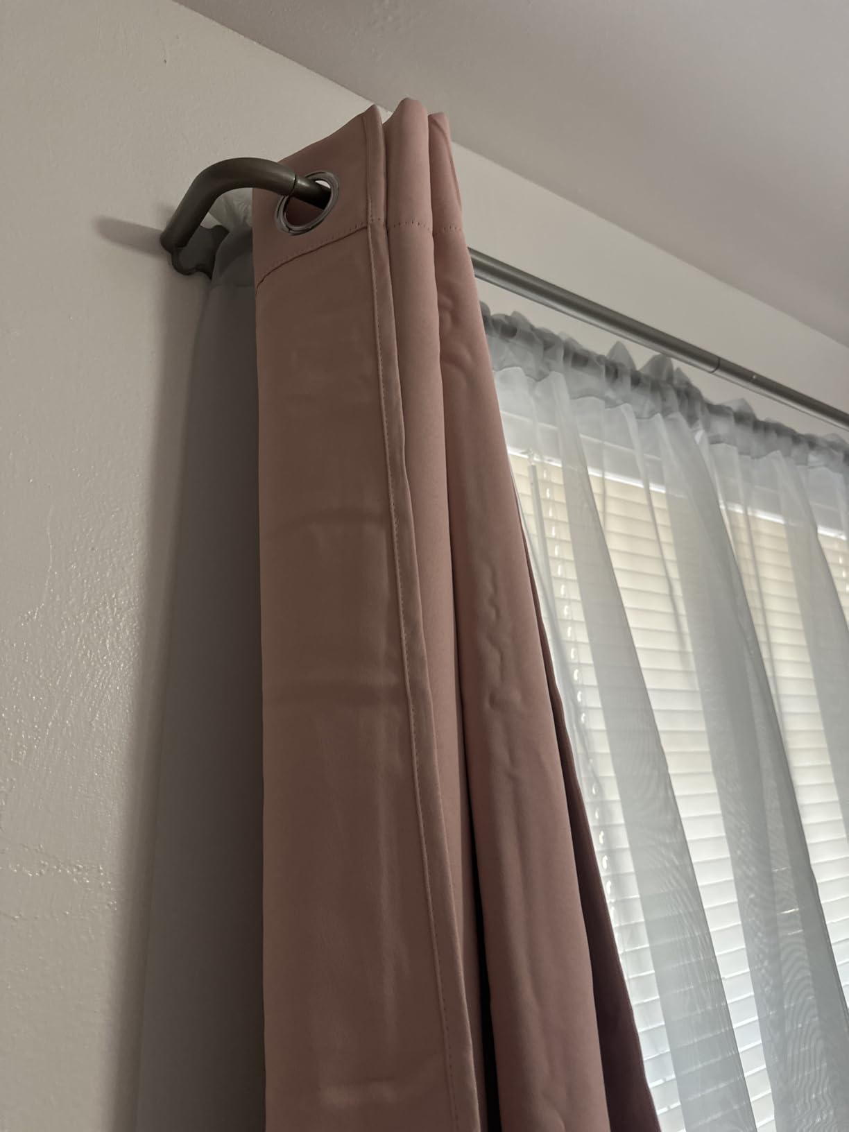 USFOOK Double Wrap Around Curtain Rods 32 to 58, Black Window Treatment Rod customer photo 2