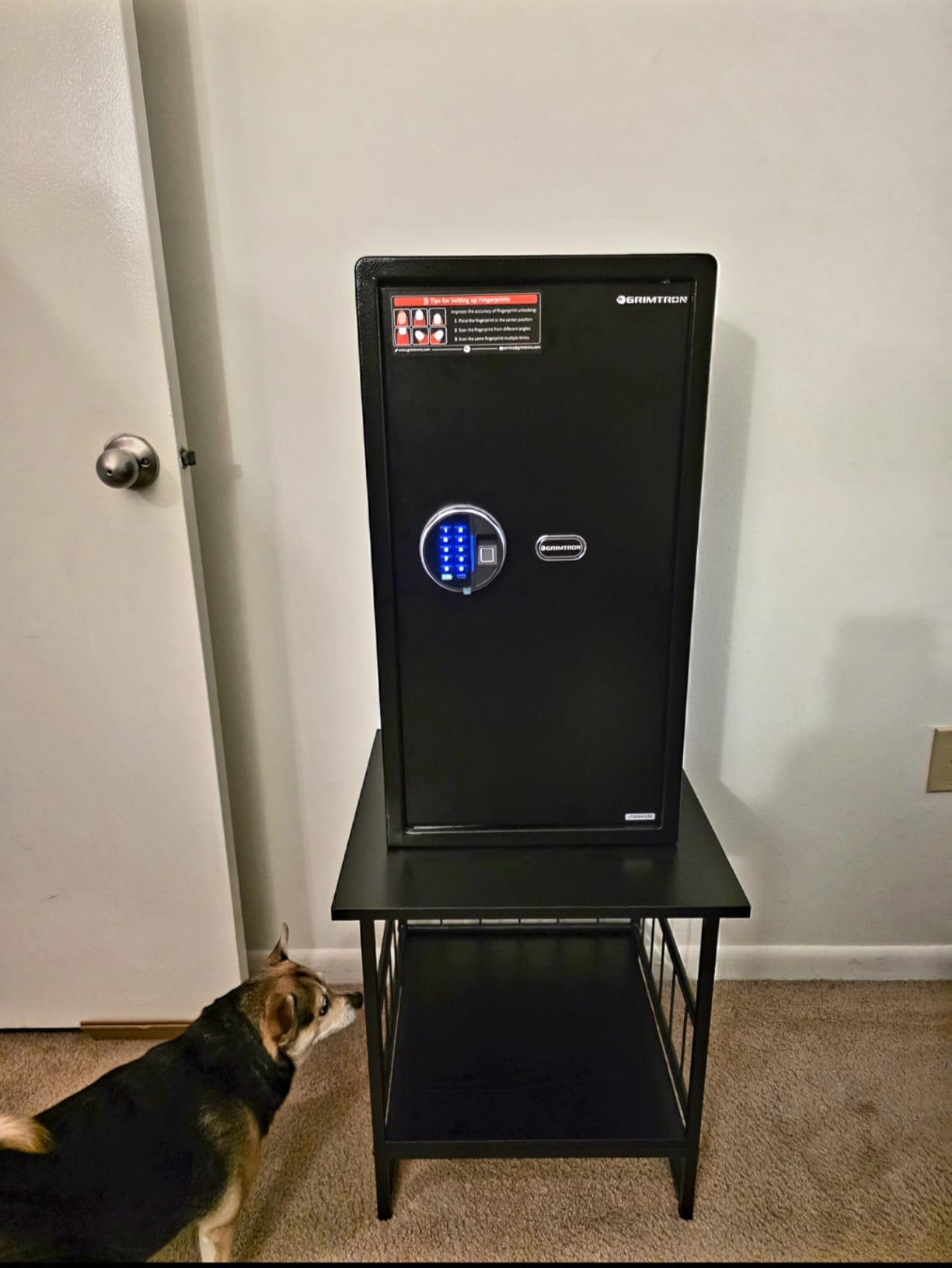 Grimtron 32LB Biometric 4 Pistols Safe with Fingerprint Lock, 3-8 Digit PIN customer photo 1