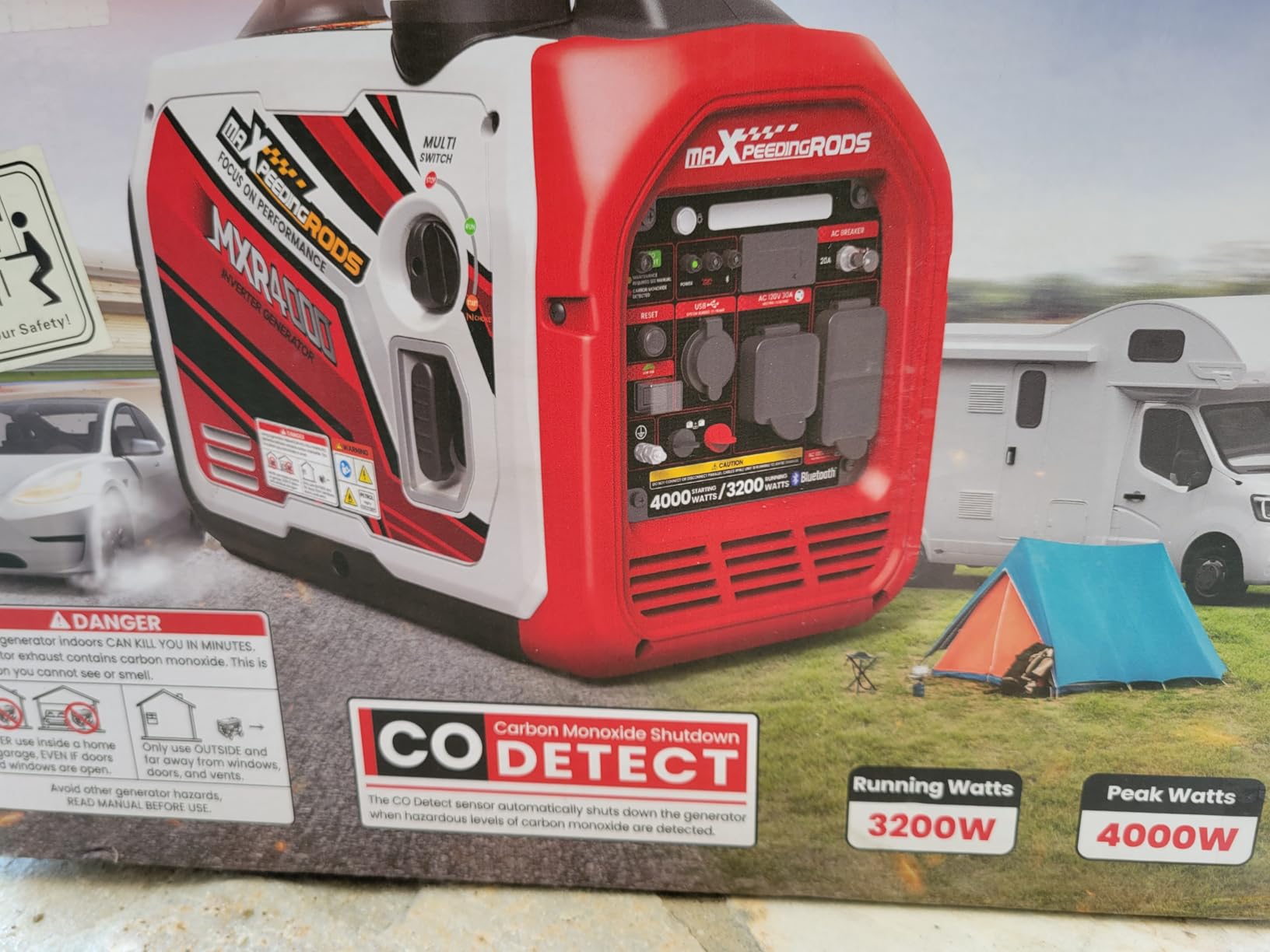 maXpeedingrods 4000 Watt Inverter Generator, Bluetooth® App Data Monitor customer photo 2
