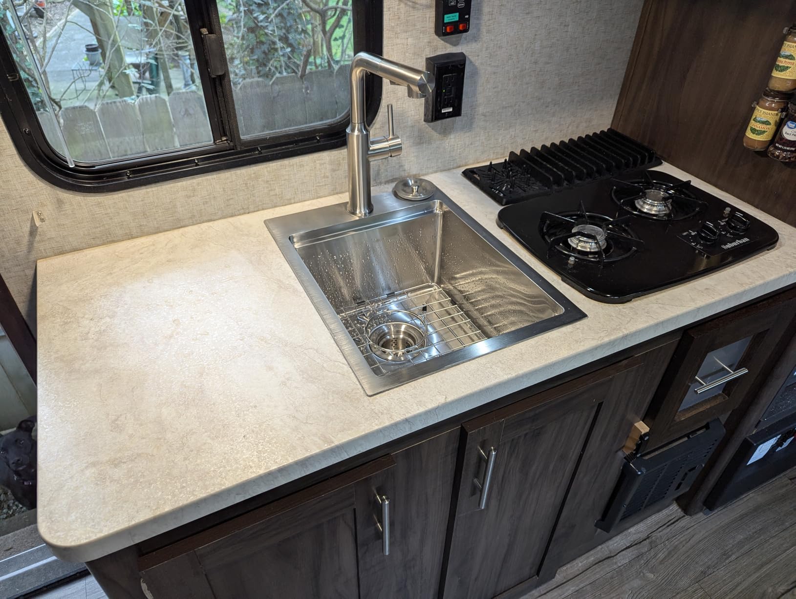 21x20 Inch Black Kitchen Sink, Drop in Bar Sink Black, Stainless Steel Square Small Topmount Workstation Sinks, Single Bowl for Laundry Office Wet Bar Prep RV Outdoor Yard customer photo 1