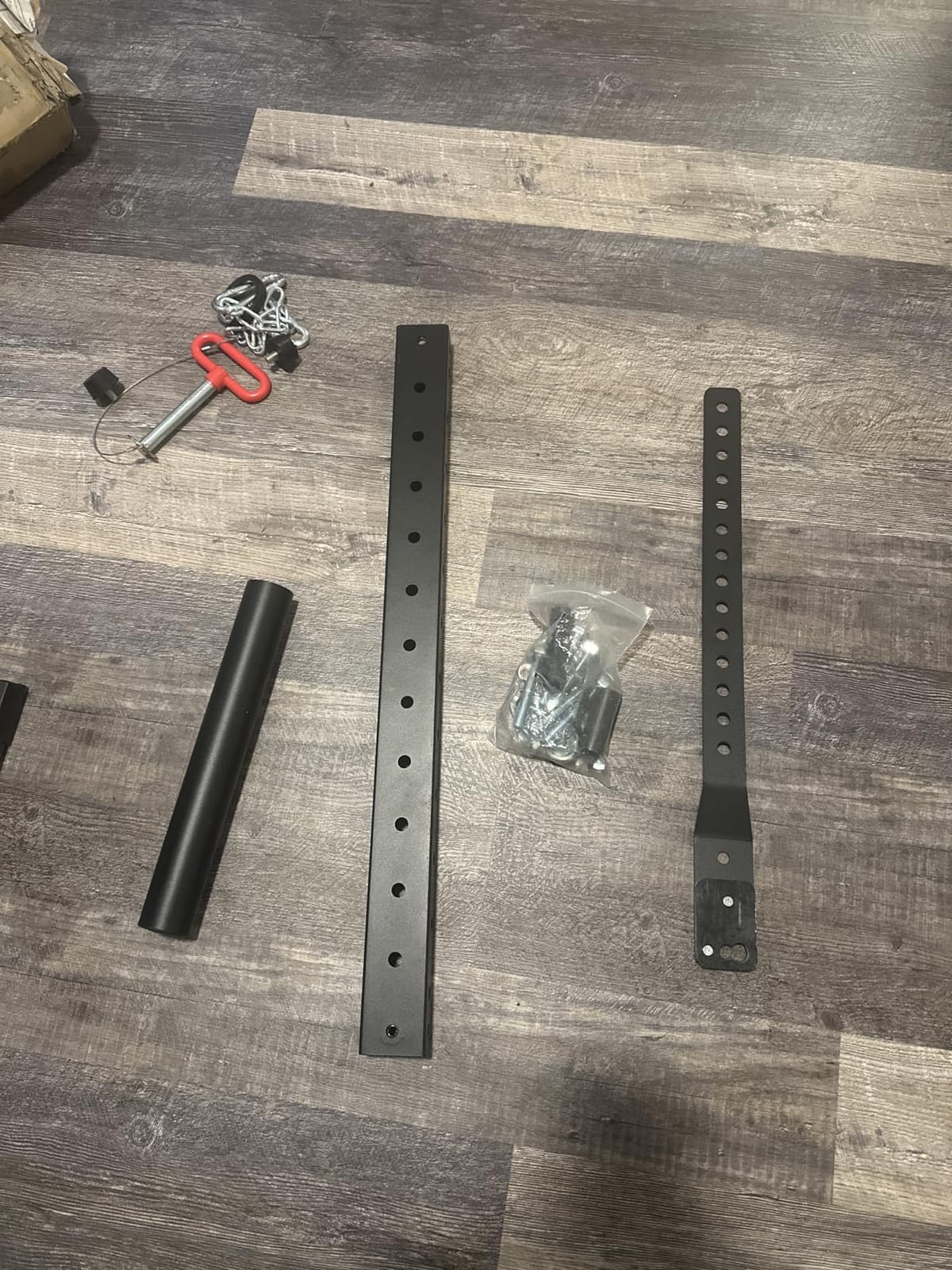 Multi Use Belt Squat Attachment for Rack,Adjustable Length Belt Squat System,Fits for 3''X3'' or 2''X2'' Power Racks and 1/2'' or 5/8'' Holes,Lever Lifting Belt,Lever Arms customer photo 2