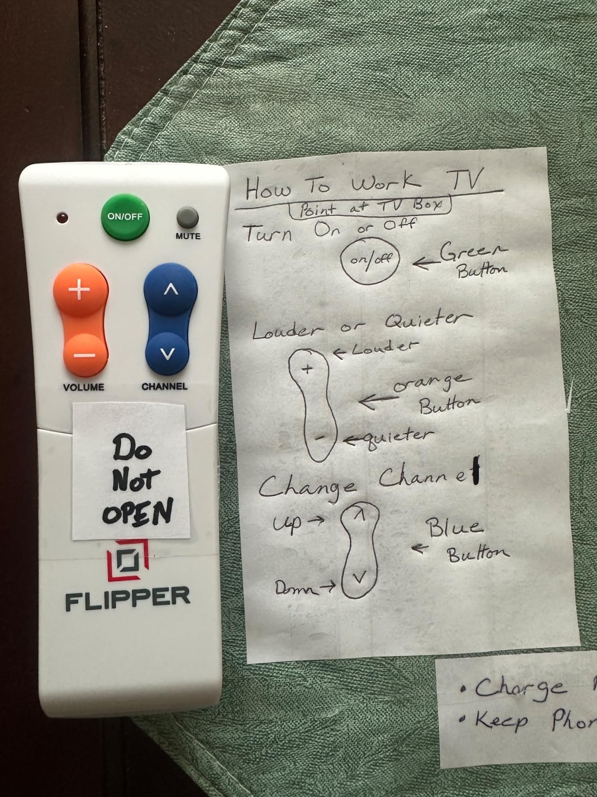 Flipper Big Button TV Remote for Seniors, Dementia - Easy Setup customer photo 1