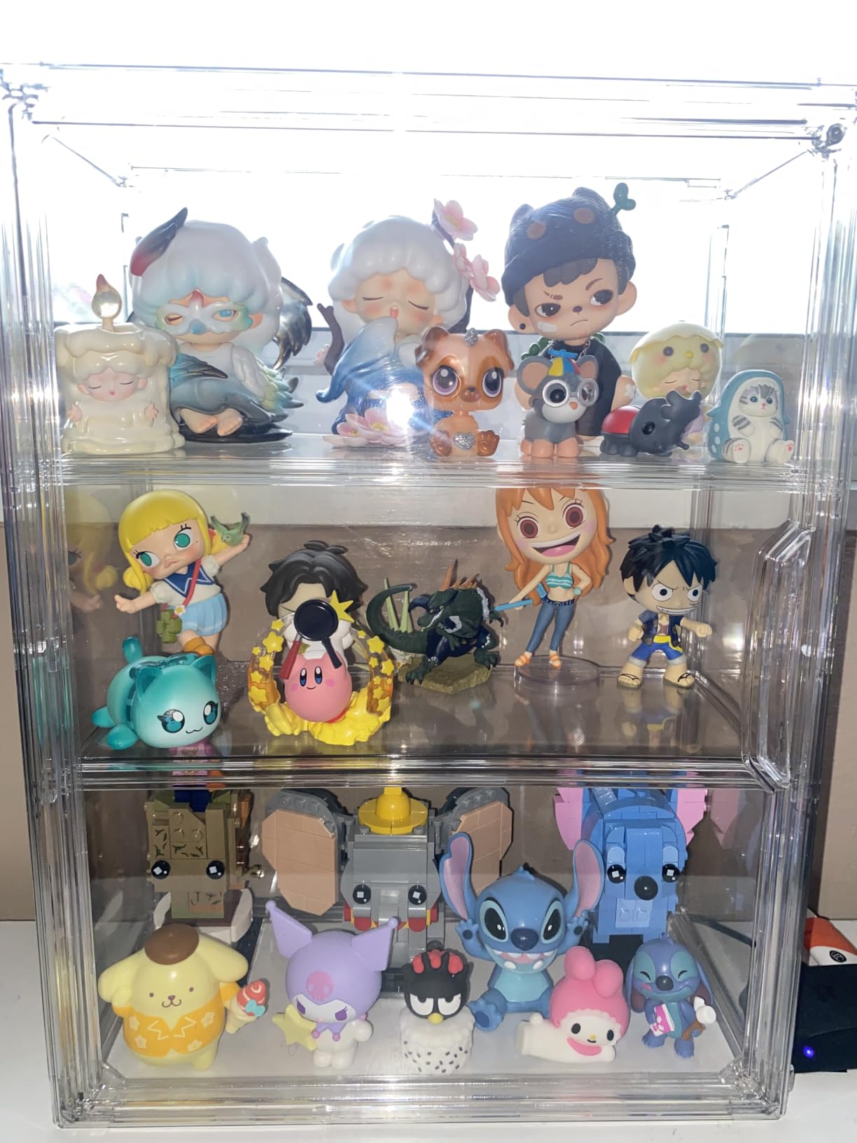 BOHOIDEE 3 Tiers Clear Display Case for Figures, Acrylic Storage Organizers customer photo 1