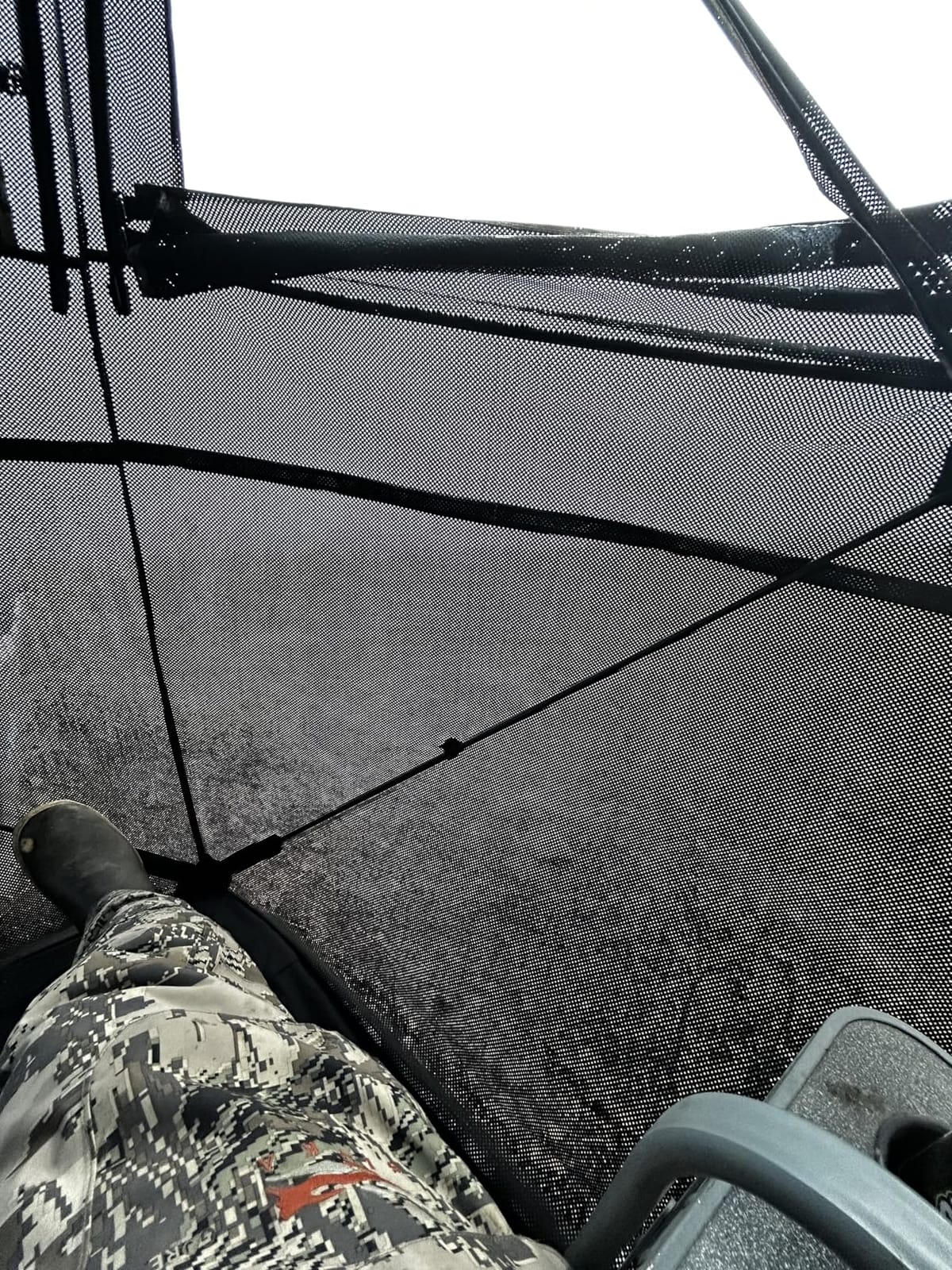 FUNHORUN Hunting Blind with Floor Mat, 360 See Through Ground Blind, Pop Up customer photo 2