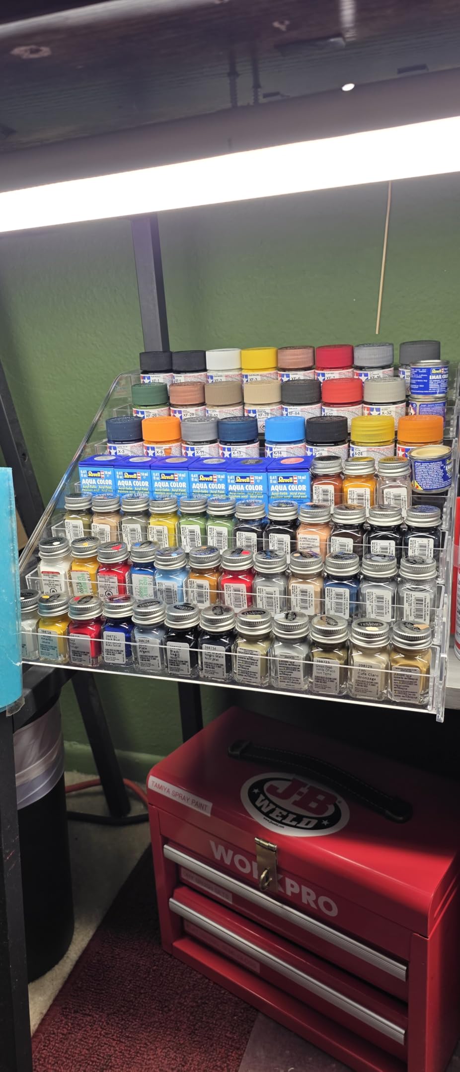 Vowcarol Clear Paint Organizer, Miniature Paint Holder 7 Layers Paint Storage Rack, Craft Paint Organizer Rack customer photo 2