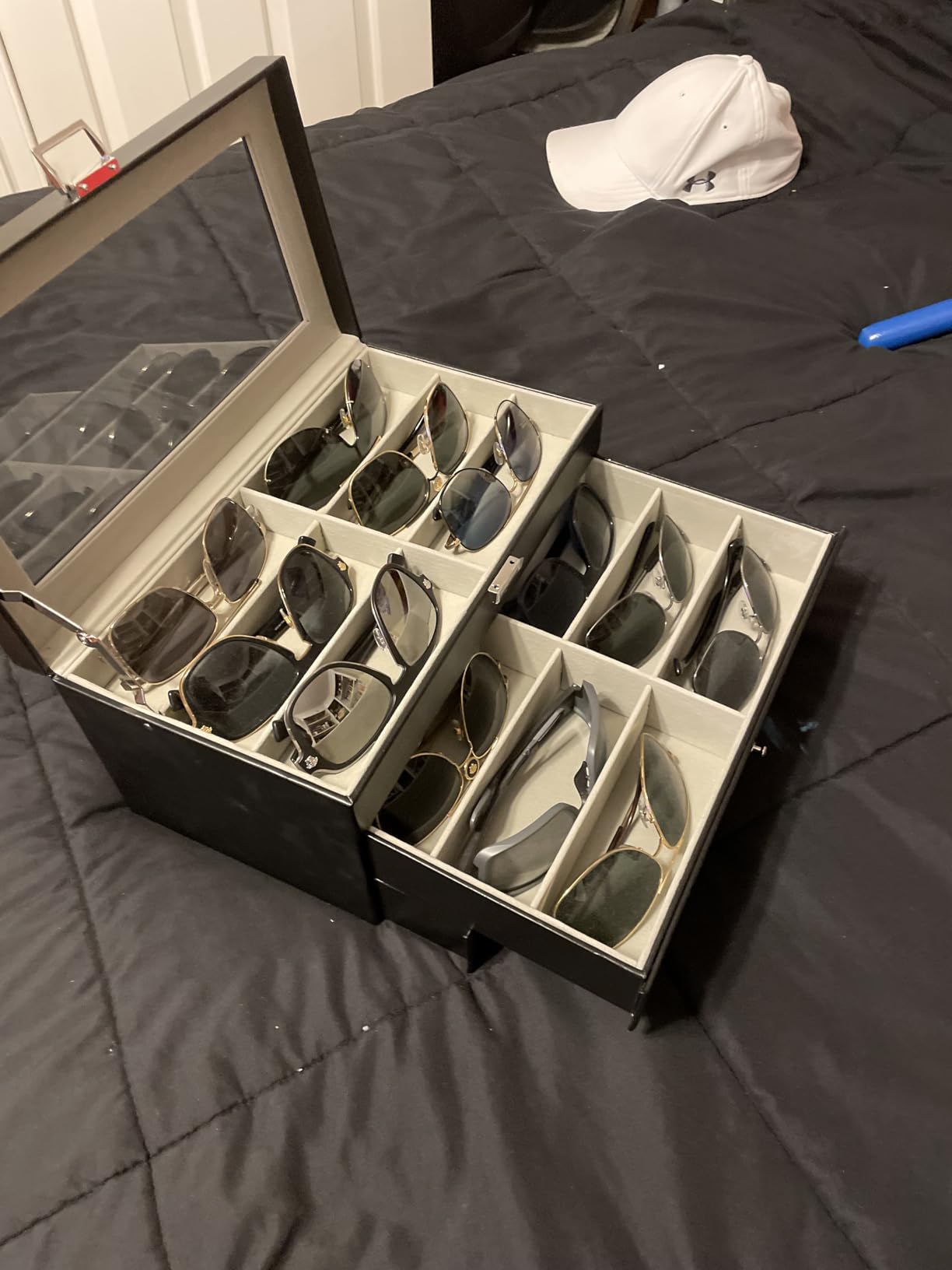 ProCase 3-Layer Sunglasses Storage Organizer -Black customer photo 1