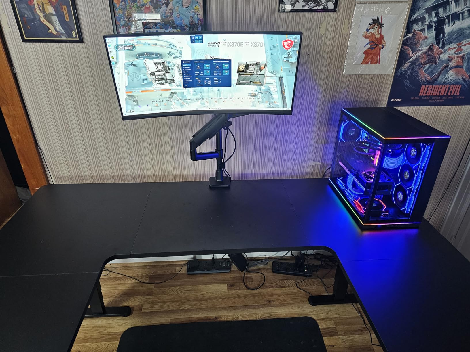VIVO Black U-Shaped 83 x 60 in Standing Desk, DESK-E4UBB customer photo 2