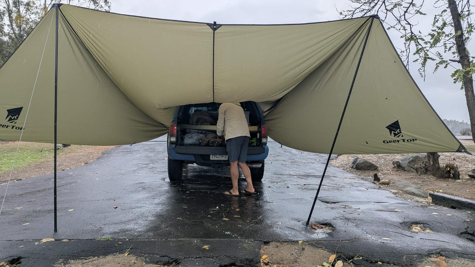 GEERTOP Car Tailgate Awning 19 x 16 FT, Waterproof Camping Shelter | Fits SUV, Truck, Van & Jeep, Easy Setup, UV Protection, Large Shade Coverage customer photo 1