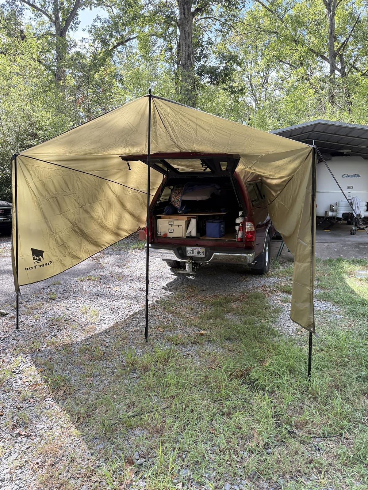 GEERTOP Car Tailgate Awning 19 x 16 FT, Waterproof Camping Shelter | Fits SUV, Truck, Van & Jeep, Easy Setup, UV Protection, Large Shade Coverage customer photo 2