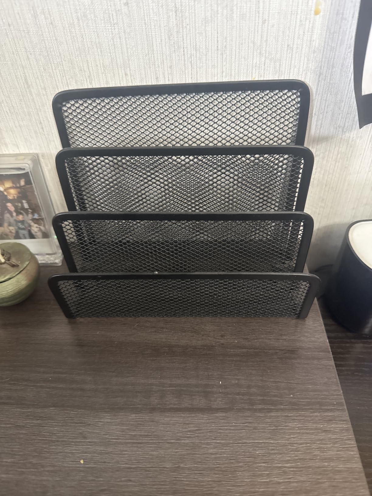 Mail Organizer Countertop for Desk, Mail File Holder with 3-Slot, Black customer photo 1