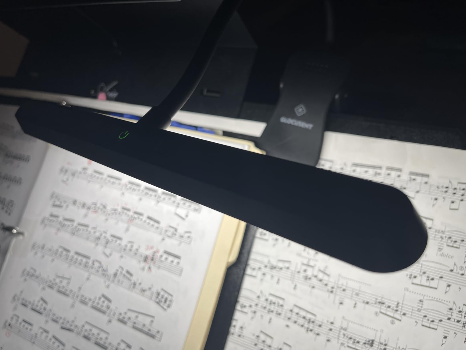 Glocusent Rechargeable Music Stand Light, 4000mAh Piano Light with EVA Case customer photo 1