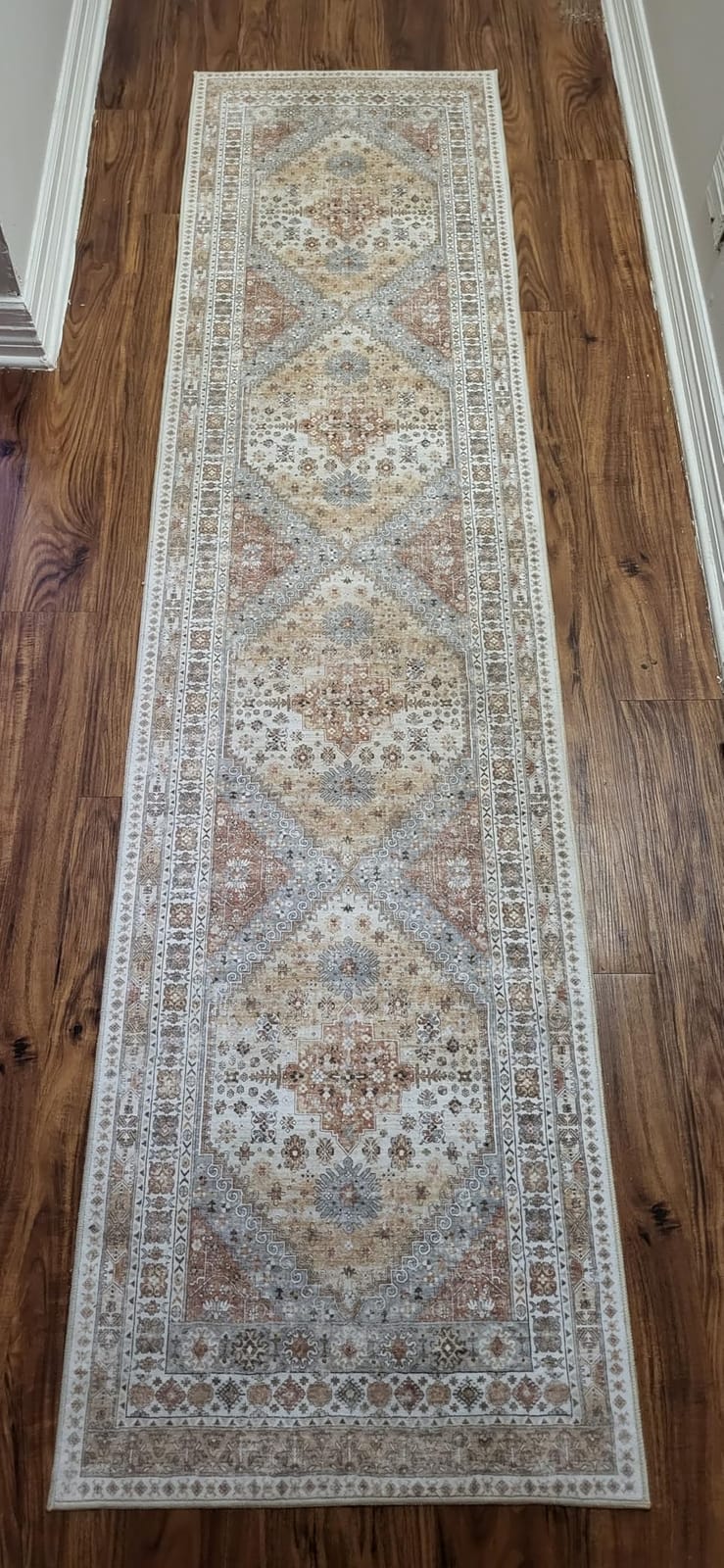 Runner Rug 2x8 Runners for Hallways Vintage Washable Rugs, Orange customer photo 1