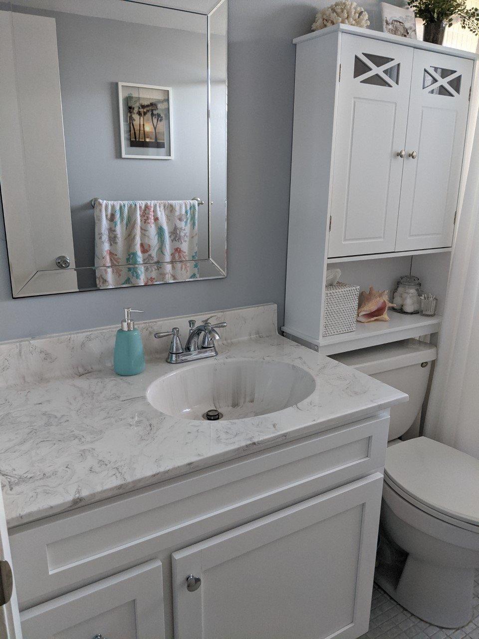 Vanity Art 72 Inch Bathroom Vanity with 2-Door 4-Drawer, Wood Bathroom Vanity Cabinet with Soft Closing Drawer, Floor Mounted White Cabinet Without Top VA4072-LRW customer photo 1