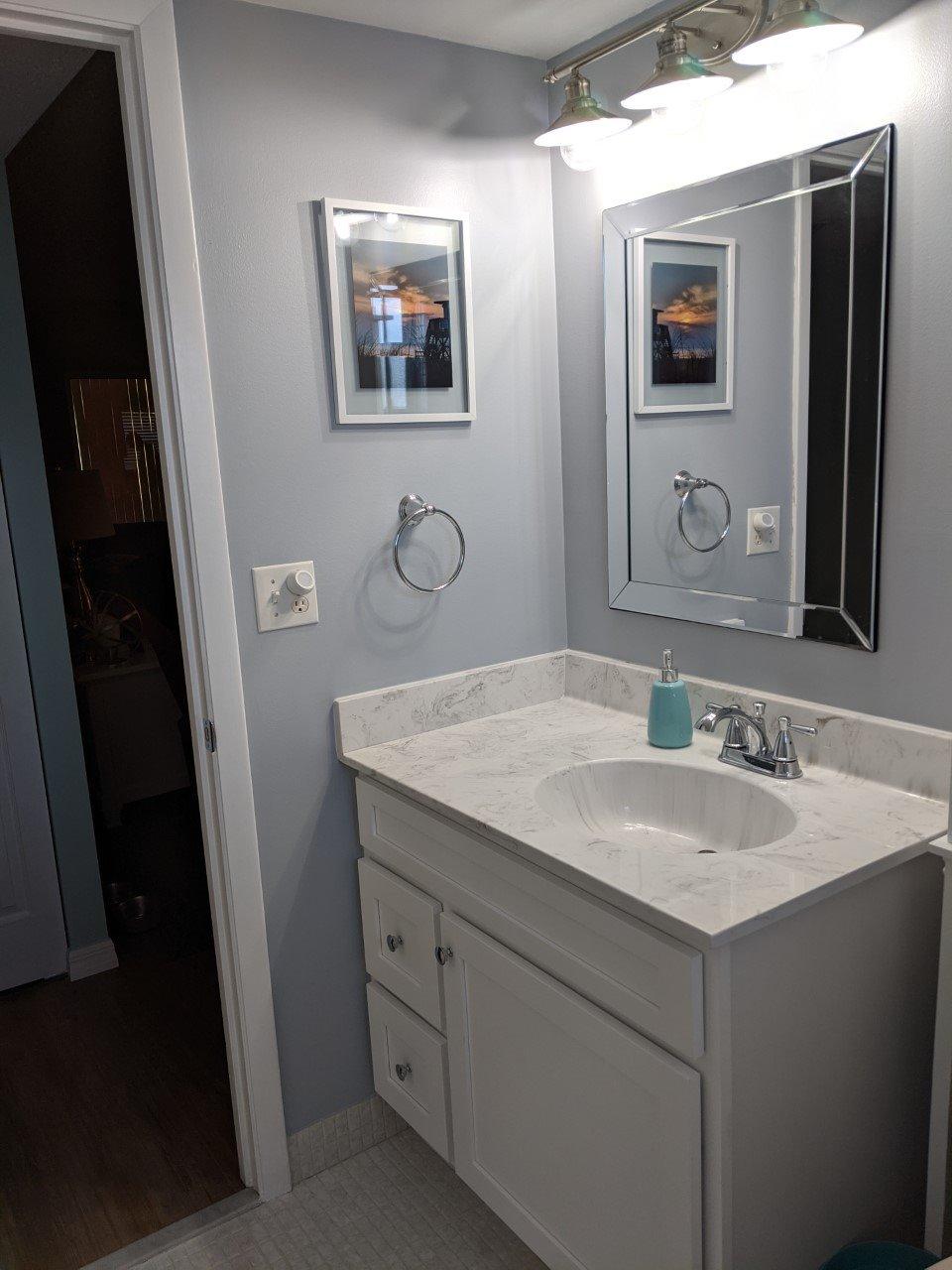 Vanity Art 72 Inch Bathroom Vanity with 2-Door 4-Drawer, Wood Bathroom Vanity Cabinet with Soft Closing Drawer, Floor Mounted White Cabinet Without Top VA4072-LRW customer photo 2