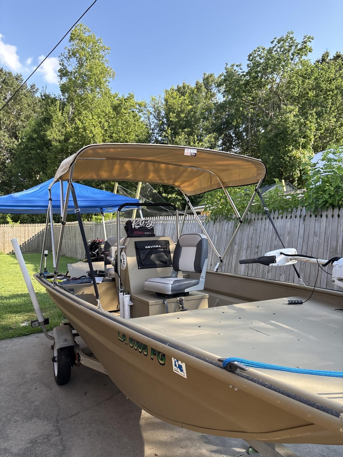 KEMIMOTO Bimini Top for Boat, Bimini Tops Cover 600D Marine Grade Canvas Boat Canopy with 6ft Length 54 in - 96 in Width 46 in Height, Includes Mounting Hardware, Straps Rear Support Poles customer photo 2