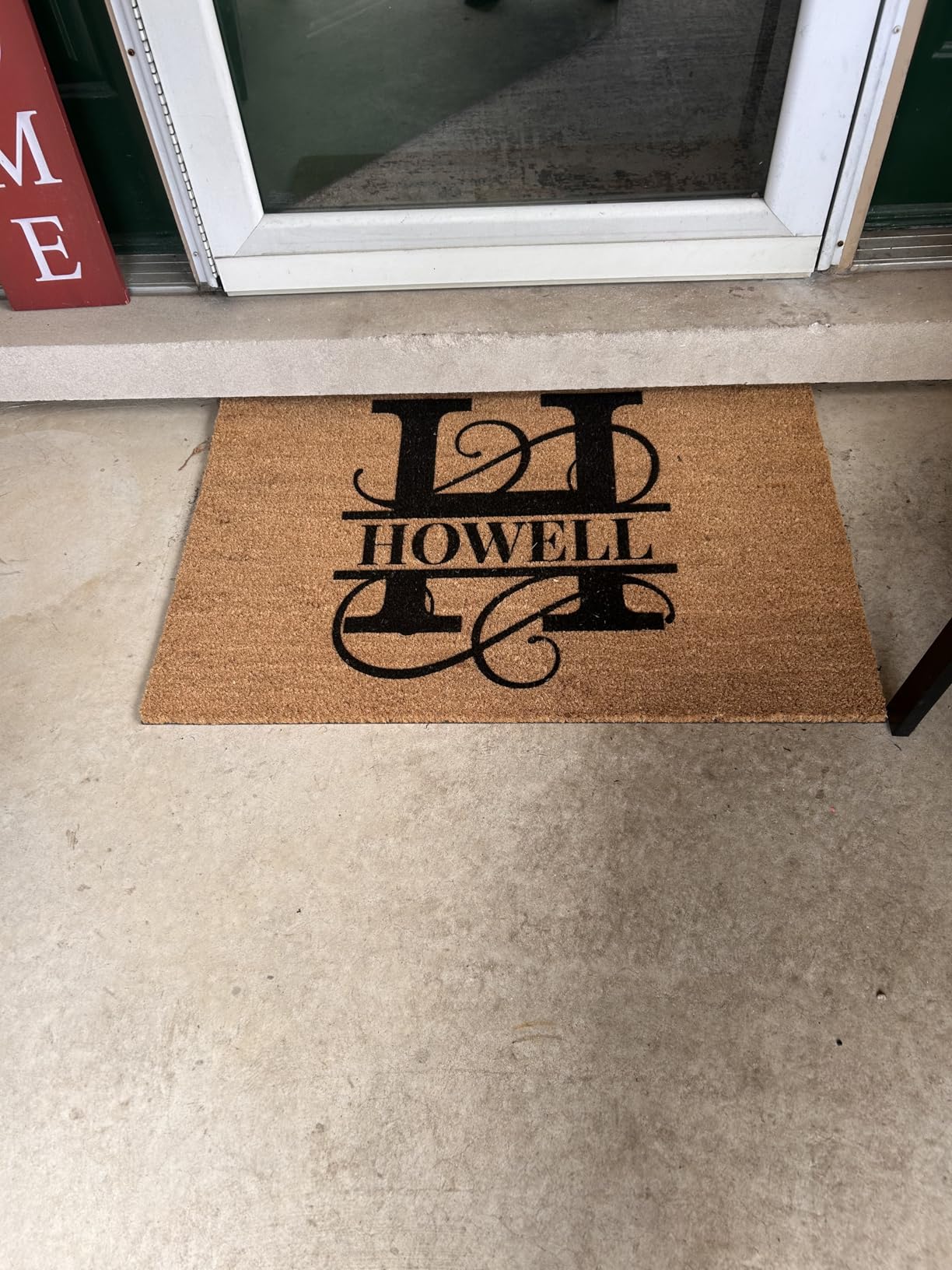 Personalized Split Monogram Coir Doormat 24x36 – Custom Front Door Mat customer photo 2