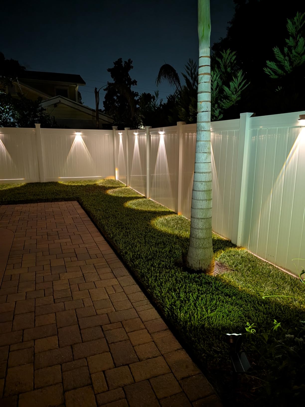 Solar Fence Lights Outdoor, IP65 Waterproof LED, 3 Mode, 12H, Black,12PK customer photo 1