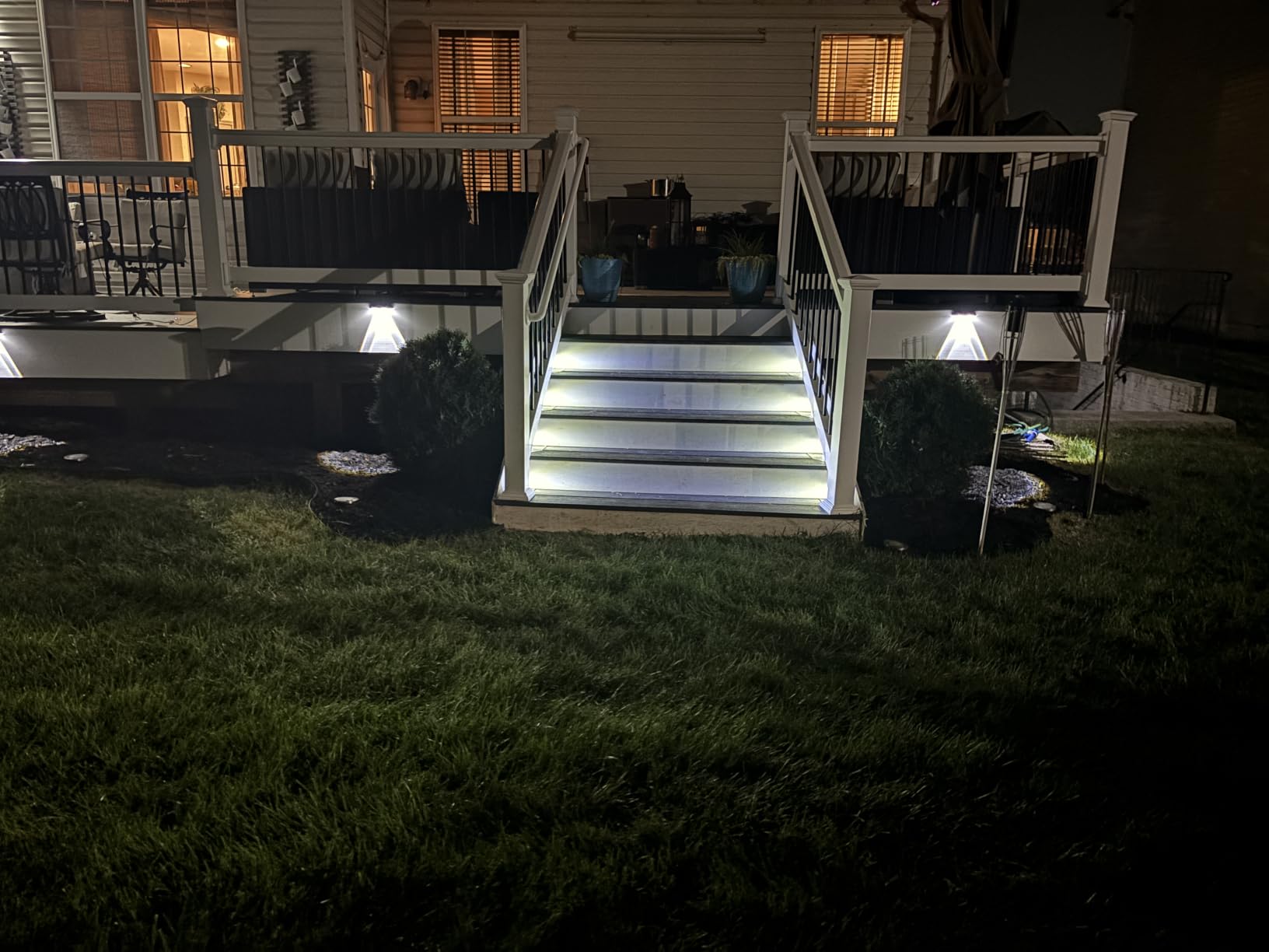 Solar Fence Lights Outdoor, IP65 Waterproof LED, 3 Mode, 12H, Black,12PK customer photo 2
