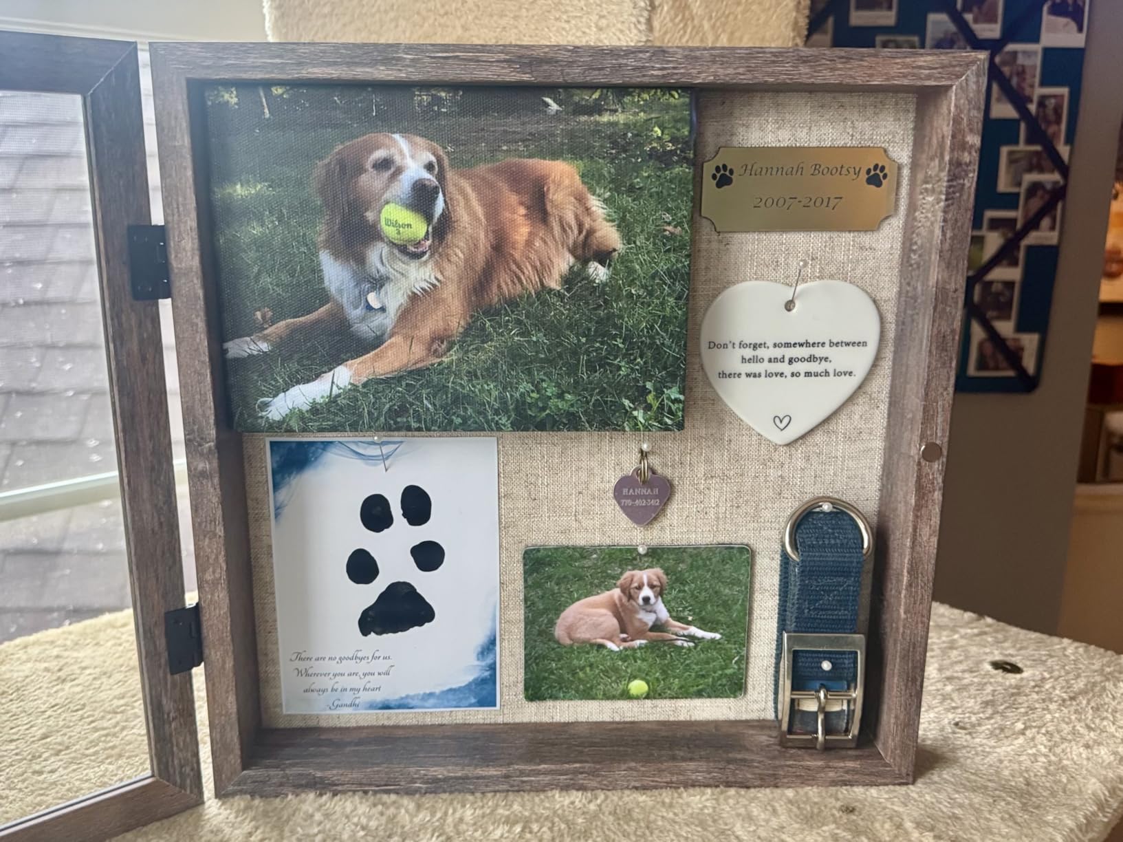 FrameWorks 12x18 Deep Shadow Box Frame, Wooden Display Case w. Linen Board & Tempered Glass Door - Matte Black - Large - Wall Mounted customer photo 2