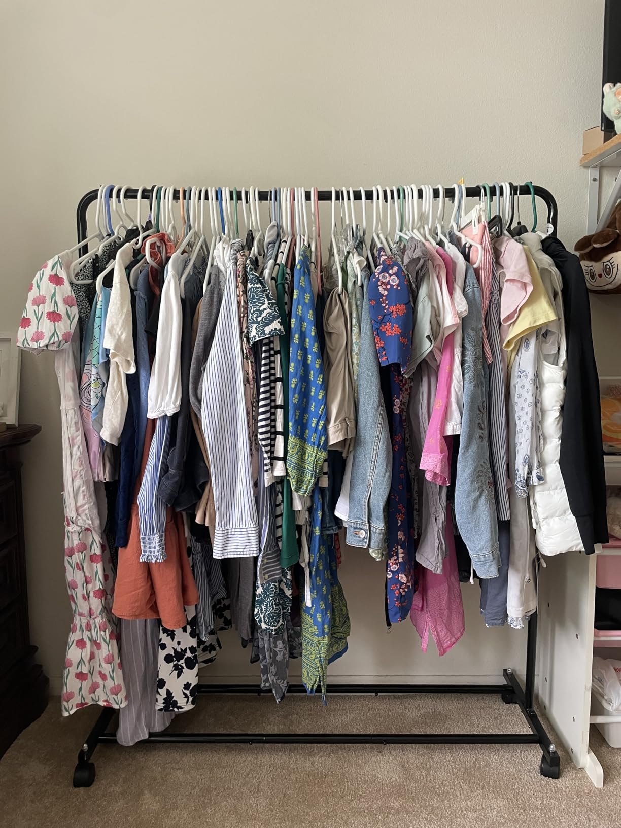 Simple Trending Clothing Rack, Portable Garment Rack, Clothes Rack, Black customer photo 1