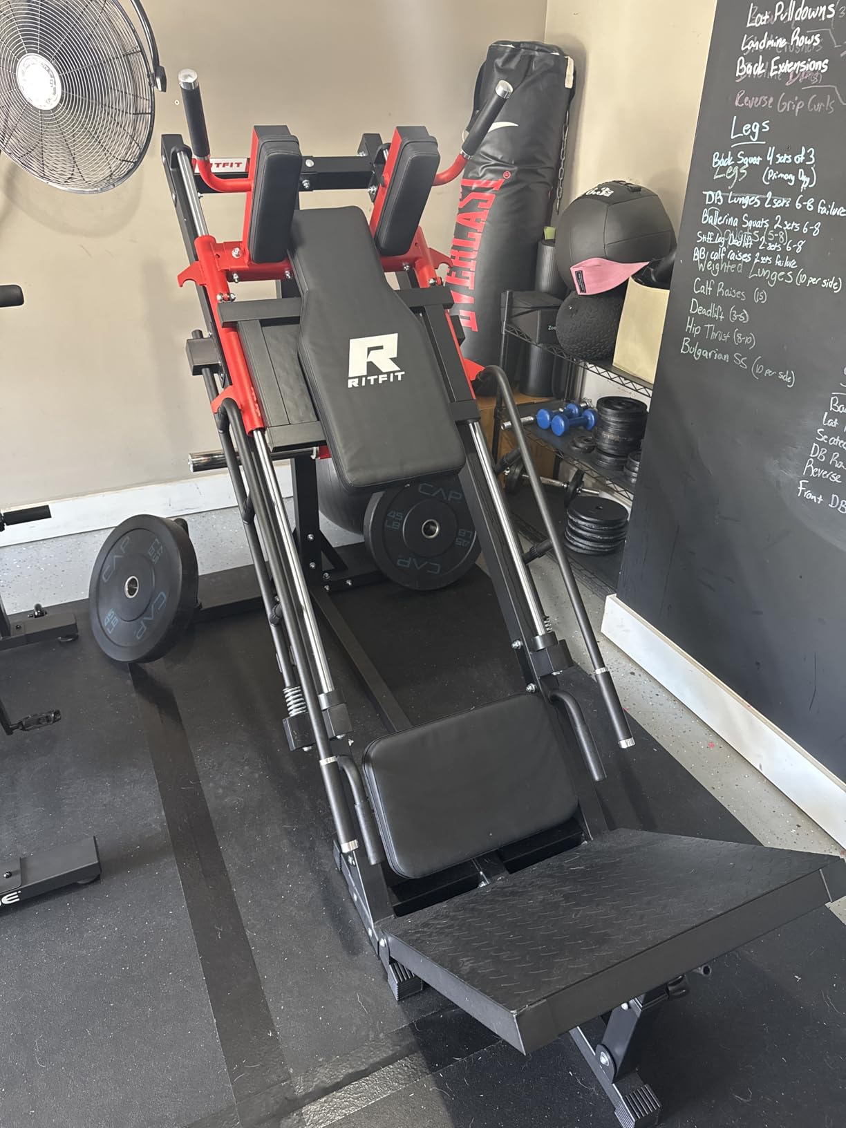 RitFit Leg Press Hack Squat Machine with Linear Bearing, 1200LB Capacity customer photo 2