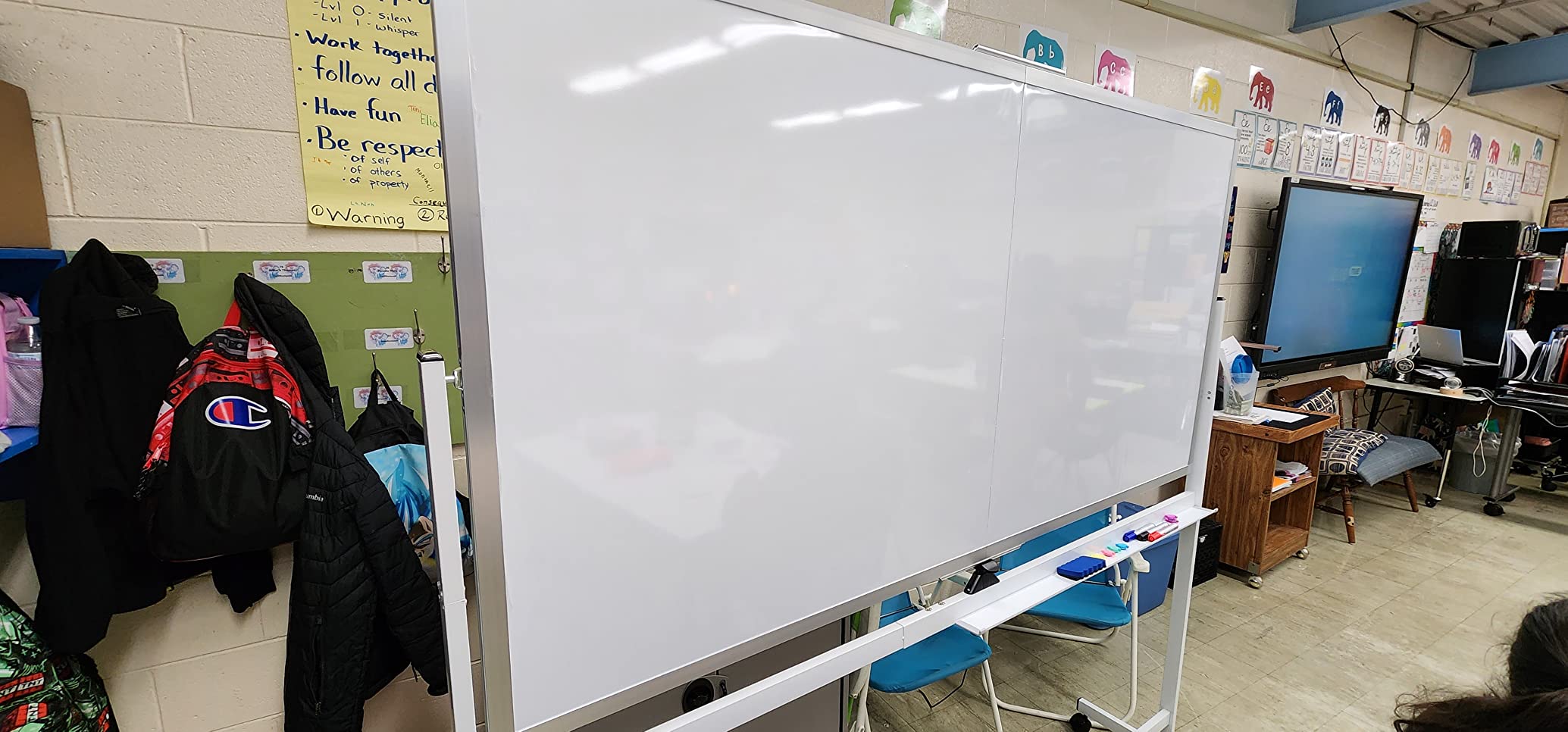 Maxtek Rolling Whiteboard 48 x 36 in Large Magnetic White Board on Wheels customer photo 2