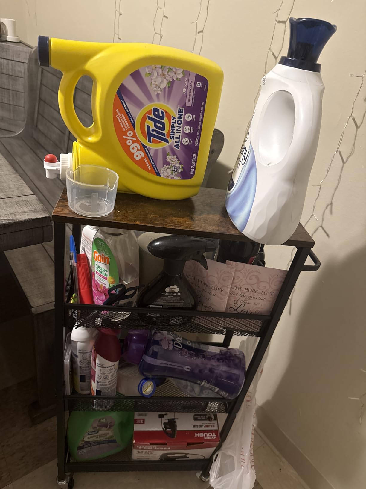 OKZEST Slim Laundry Room Organization Cart with Upgraded Metal Hub Casters customer photo 2