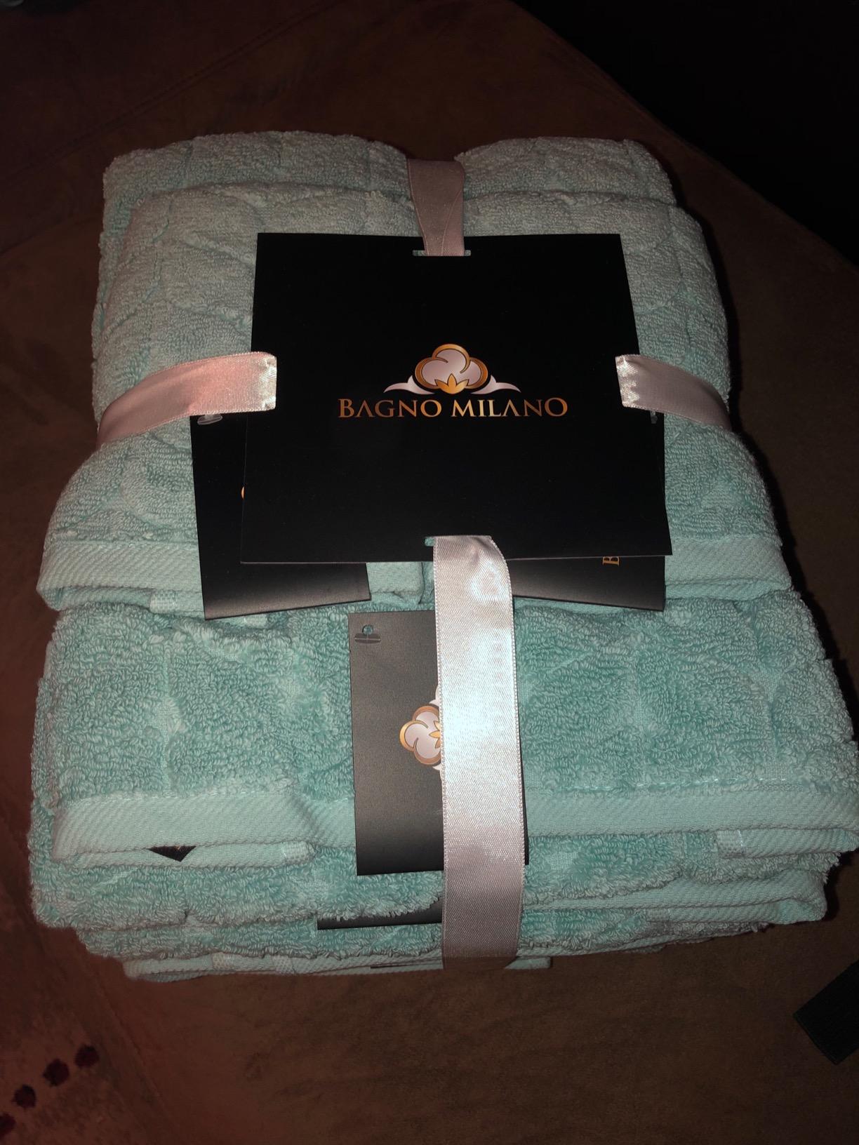 BAGNO MILANO Turkish Cotton Hand & Bath Towels - Plush, Ultra Absorbent Set (Cream, 6 pcs Towel Set) customer photo 2