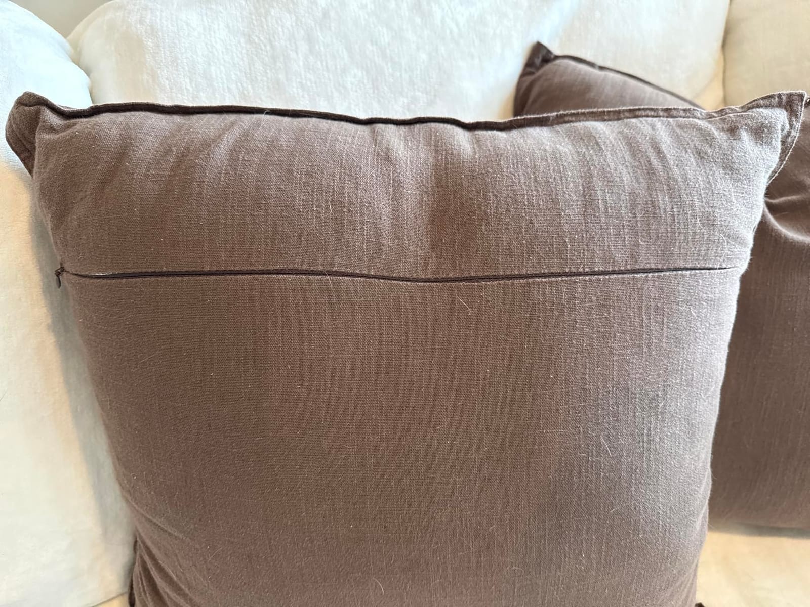 MIULEE Decorative Euro Sham Pillow Covers 26x26 Natural Beige customer photo 2