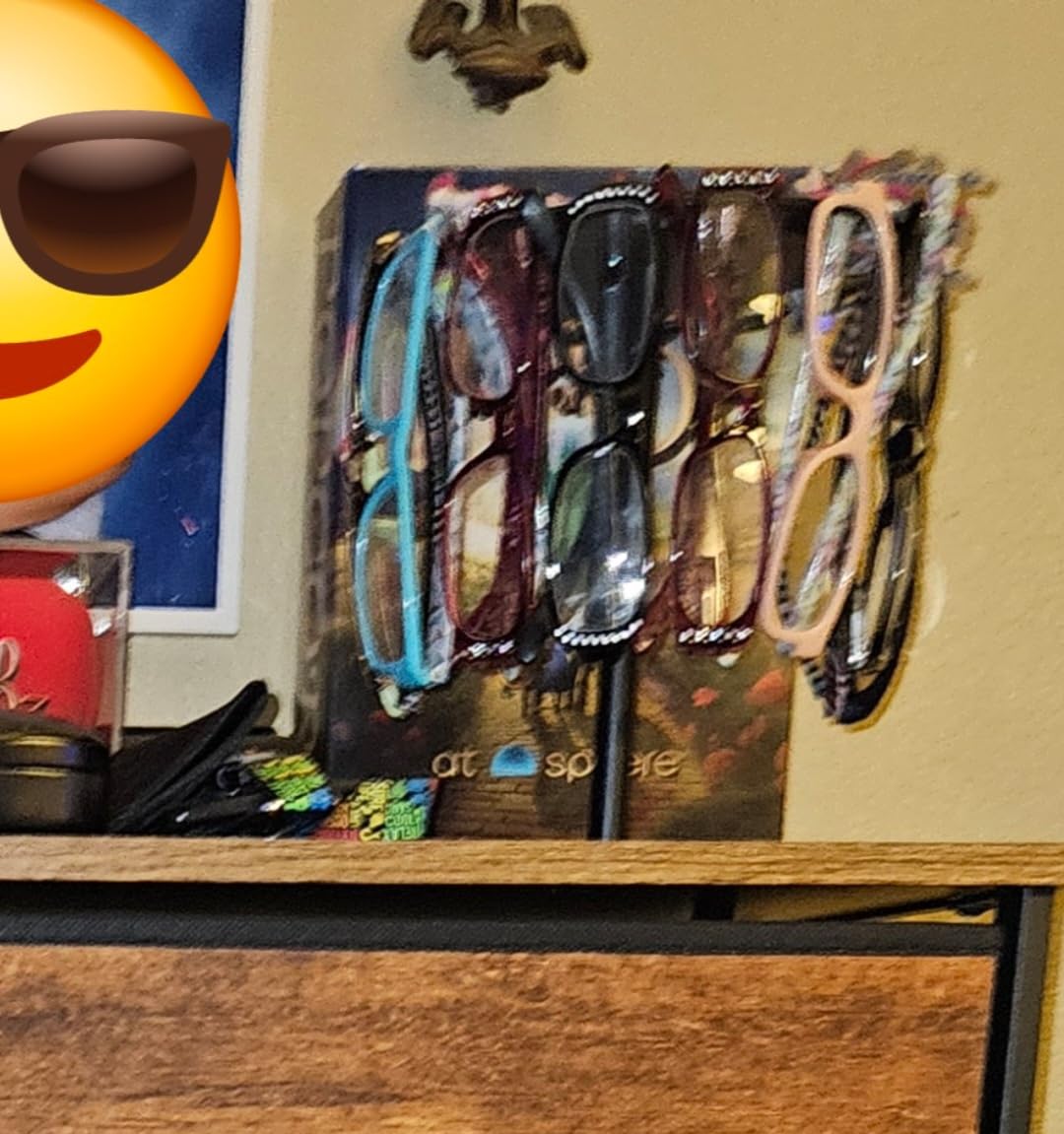 LSK Metal Sunglasses Organizer, Glasses Holder Stand with Storage Tray customer photo 2