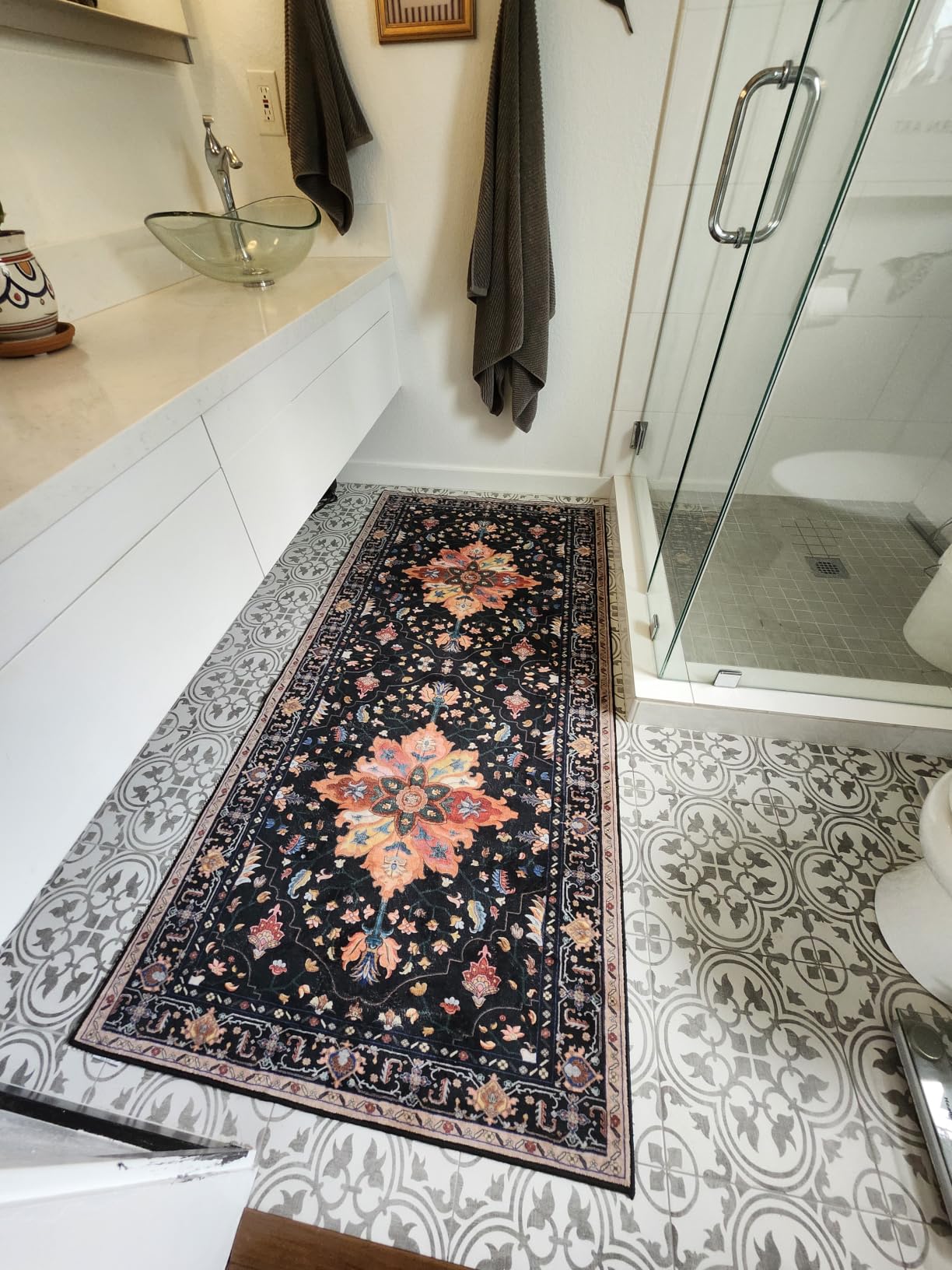 RELEANY Washable Area Rug, 5'x7', Pink customer photo 1