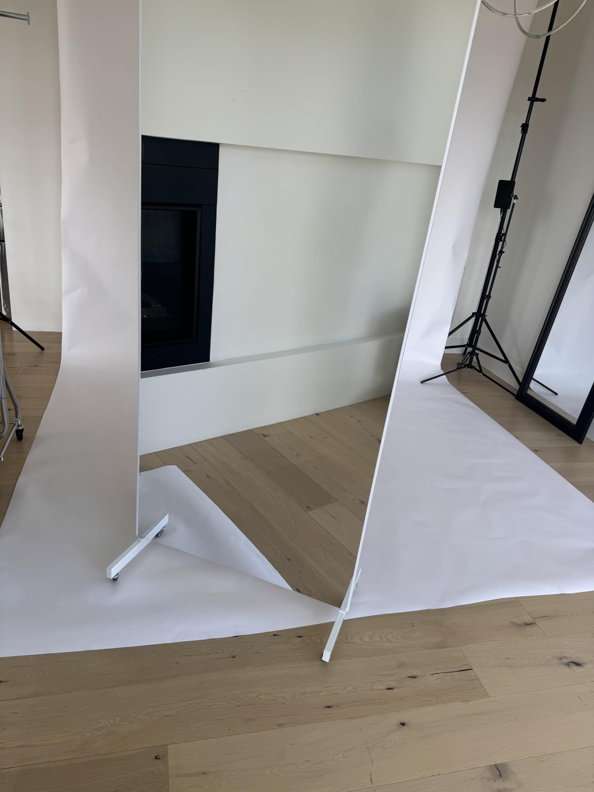brisafe Rolling Shatterproof NanoMirror with Wheels, 67 x 40 in, White customer photo 1